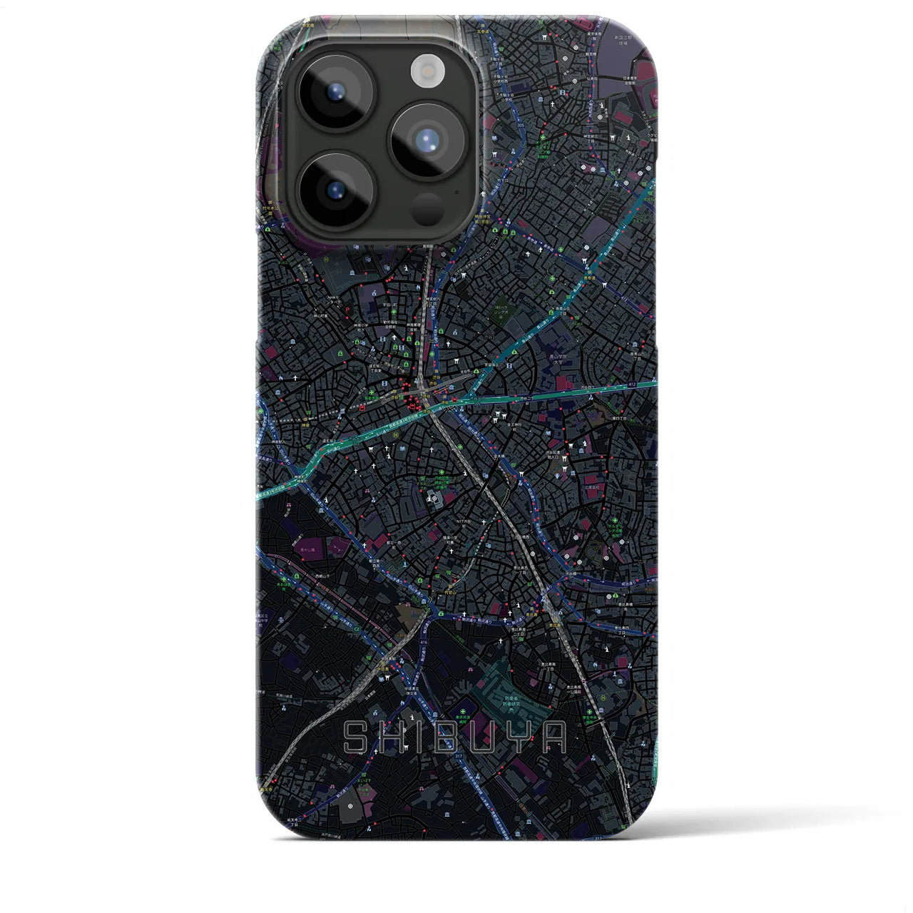 【渋谷(東京都)】地図柄iPhoneケース(バックカバータイプ)