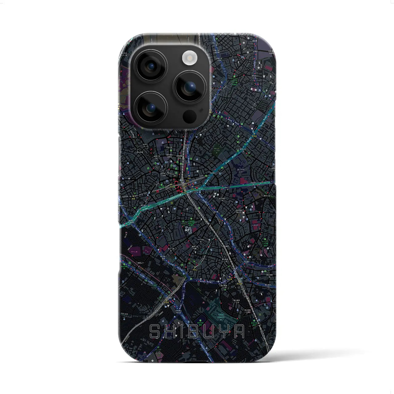 【渋谷(東京都)】地図柄iPhoneケース(バックカバータイプ)