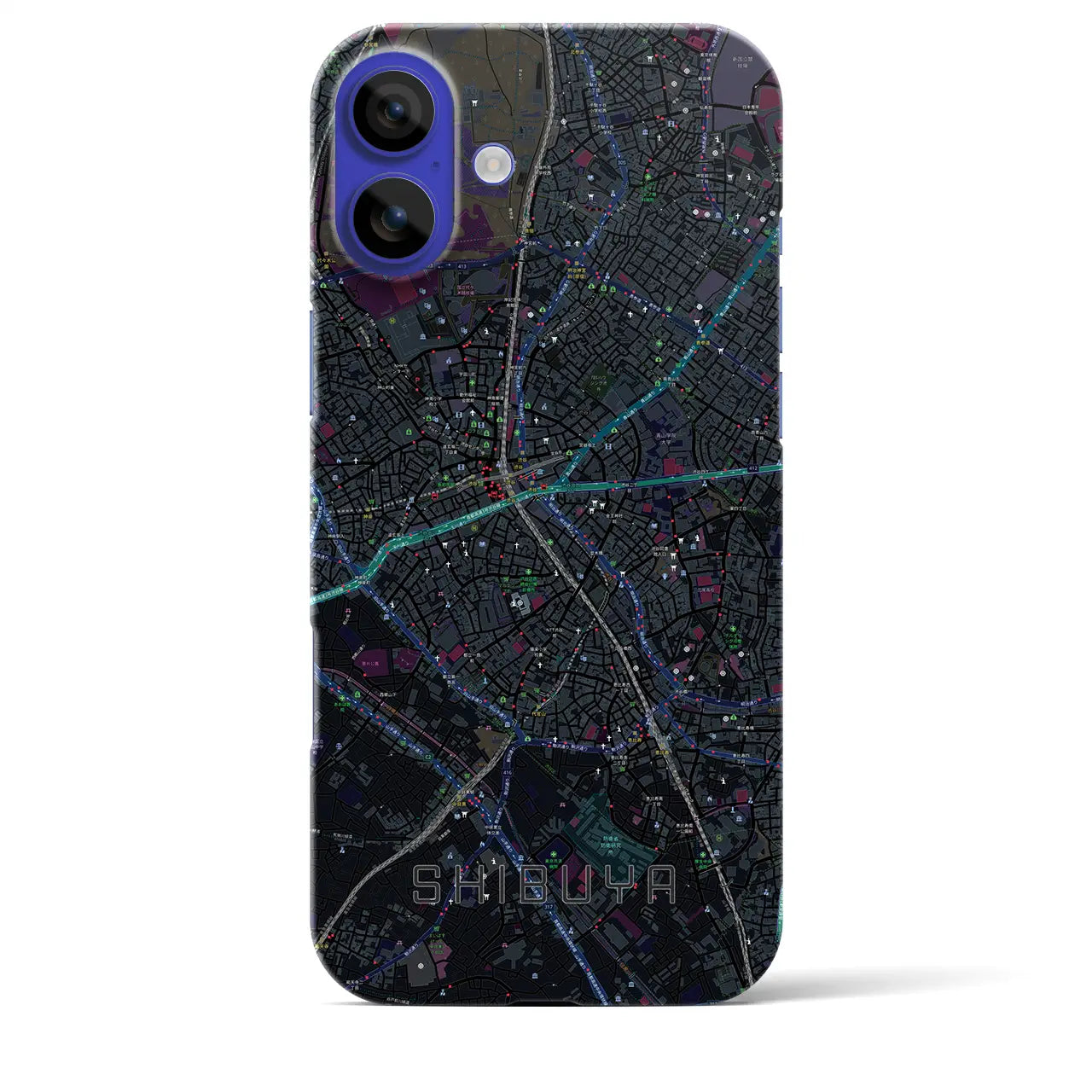 【渋谷(東京都)】地図柄iPhoneケース(バックカバータイプ)