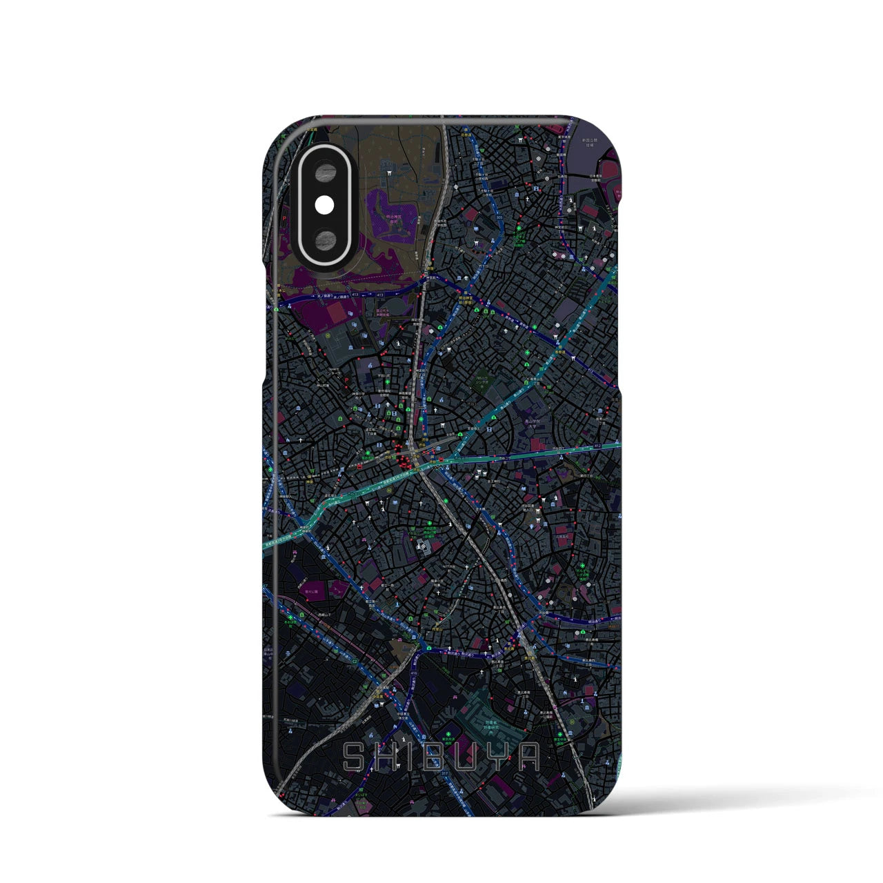 【渋谷(東京都)】地図柄iPhoneケース(バックカバータイプ)