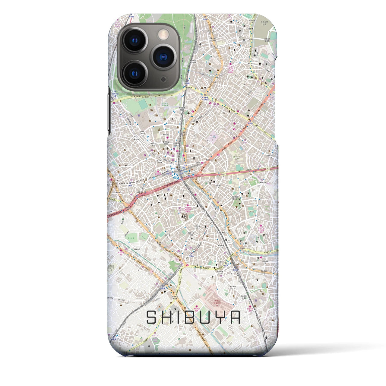 【渋谷(東京都)】地図柄iPhoneケース(バックカバータイプ)