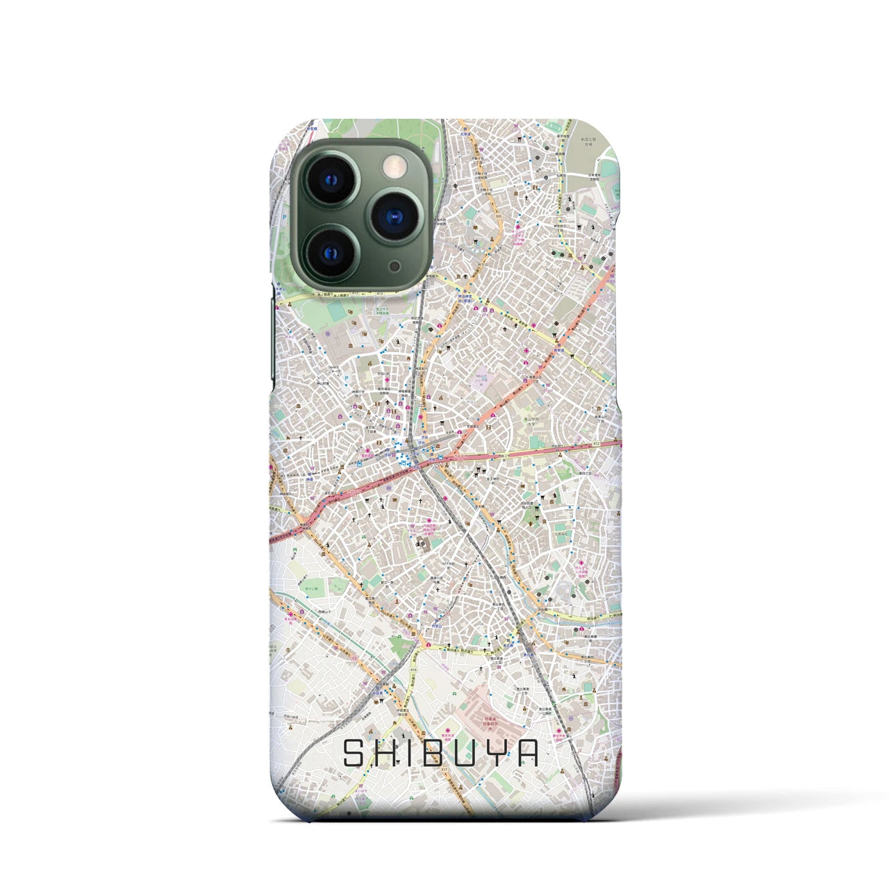 【渋谷(東京都)】地図柄iPhoneケース(バックカバータイプ)