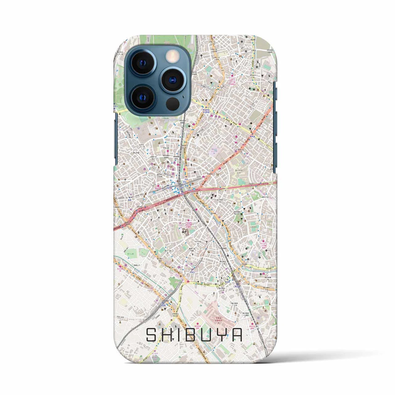 【渋谷(東京都)】地図柄iPhoneケース(バックカバータイプ)