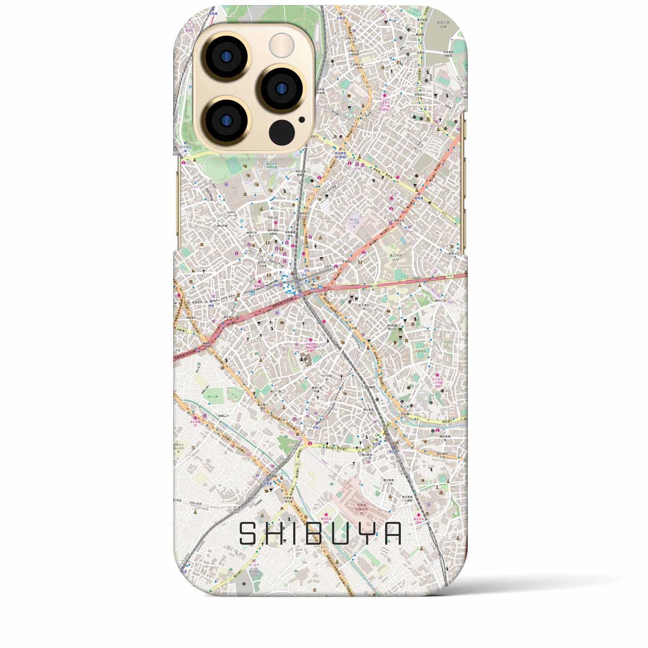 【渋谷(東京都)】地図柄iPhoneケース(バックカバータイプ)