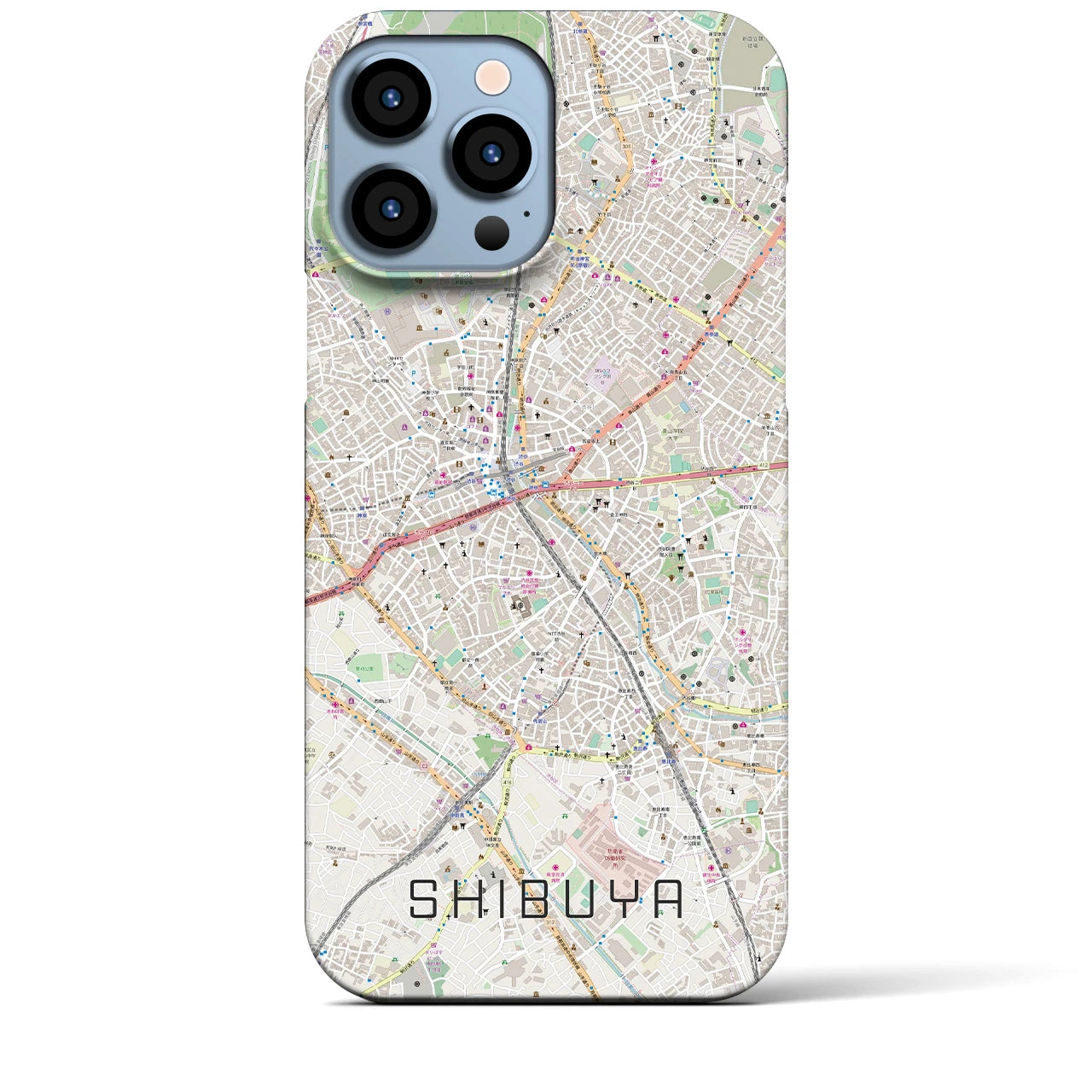 【渋谷(東京都)】地図柄iPhoneケース(バックカバータイプ)