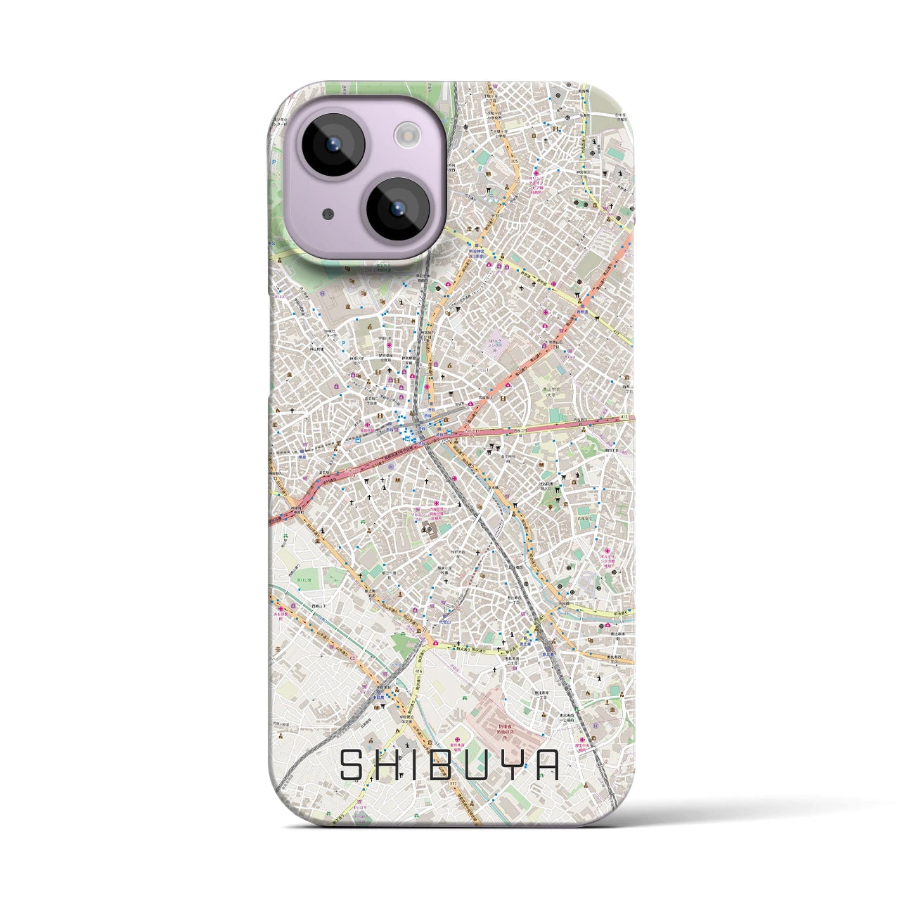 【渋谷(東京都)】地図柄iPhoneケース(バックカバータイプ)