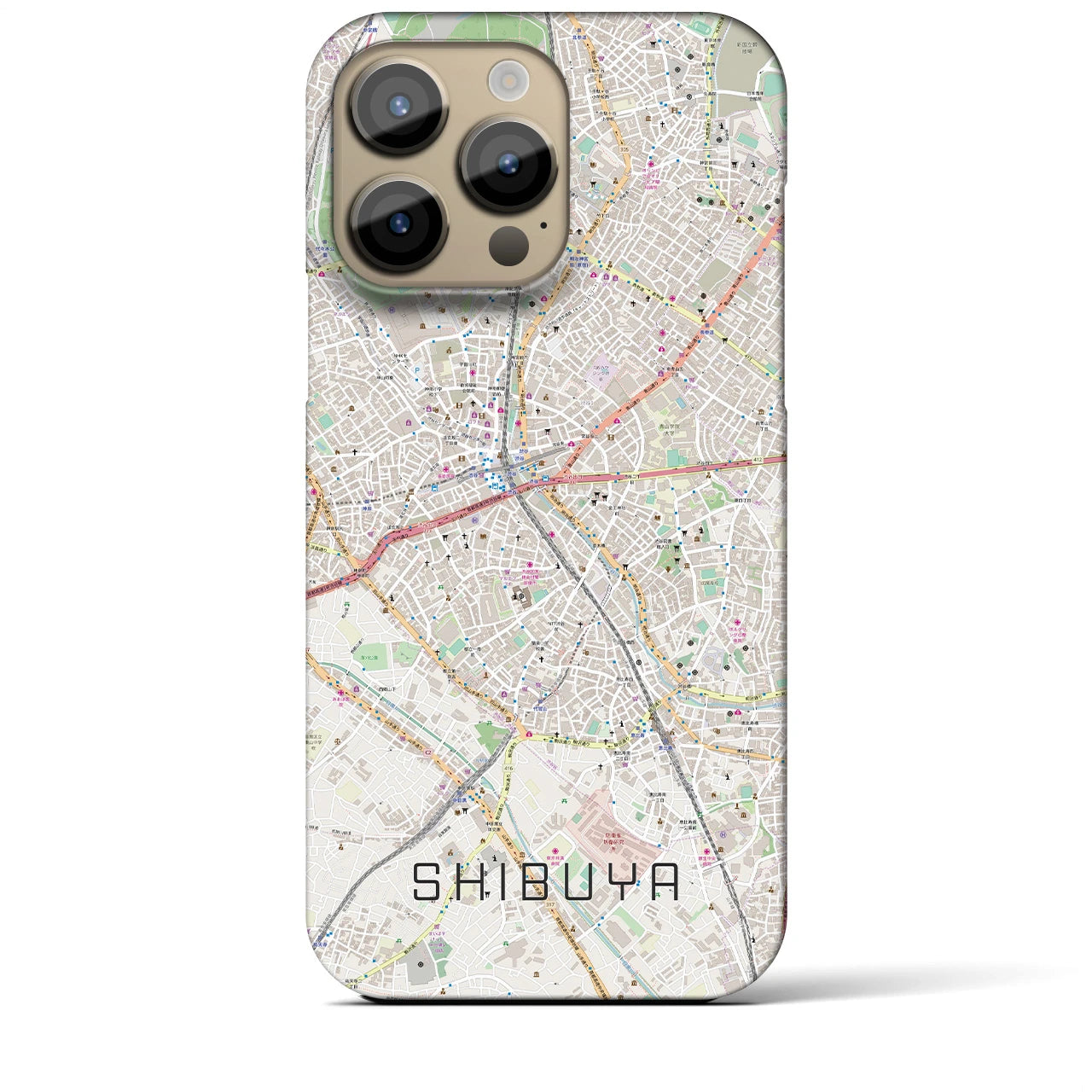 【渋谷(東京都)】地図柄iPhoneケース(バックカバータイプ)