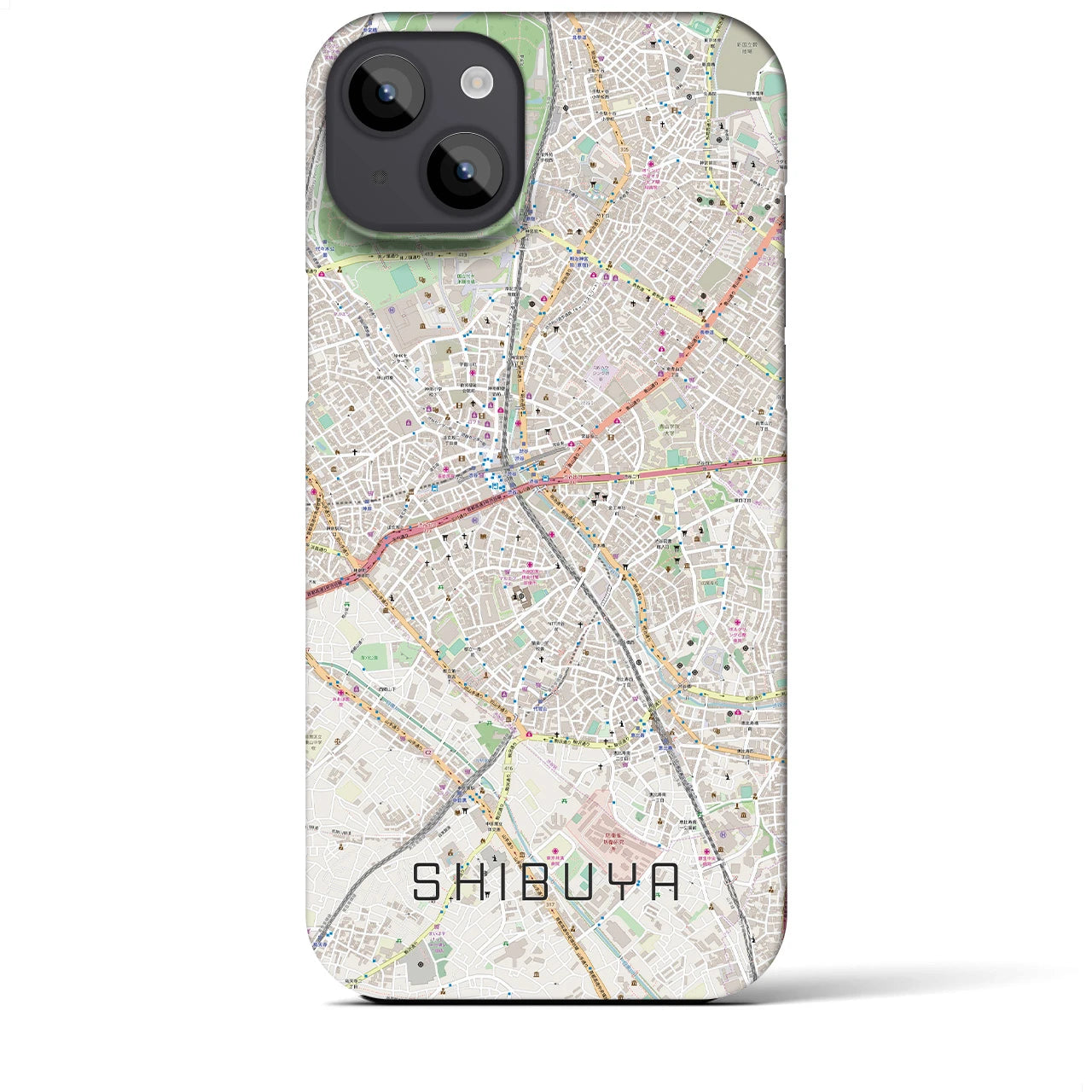 【渋谷(東京都)】地図柄iPhoneケース(バックカバータイプ)