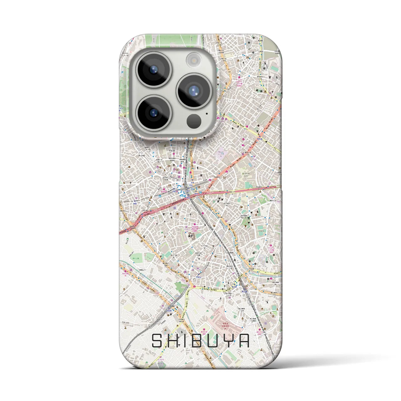 【渋谷(東京都)】地図柄iPhoneケース(バックカバータイプ)