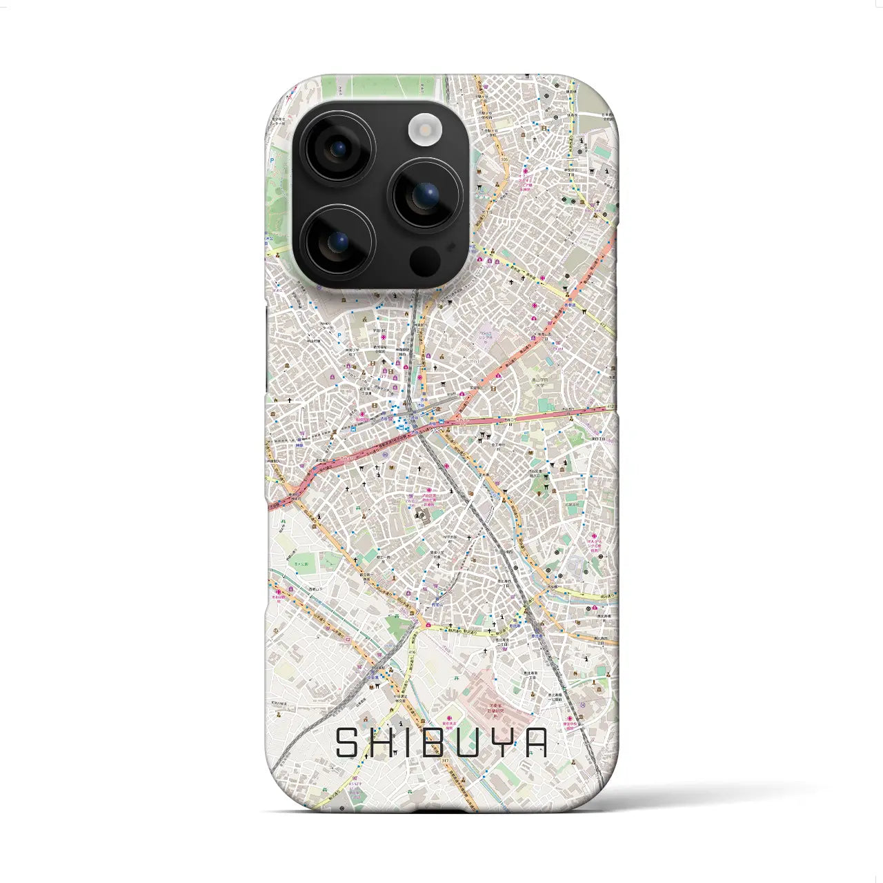 【渋谷(東京都)】地図柄iPhoneケース(バックカバータイプ)