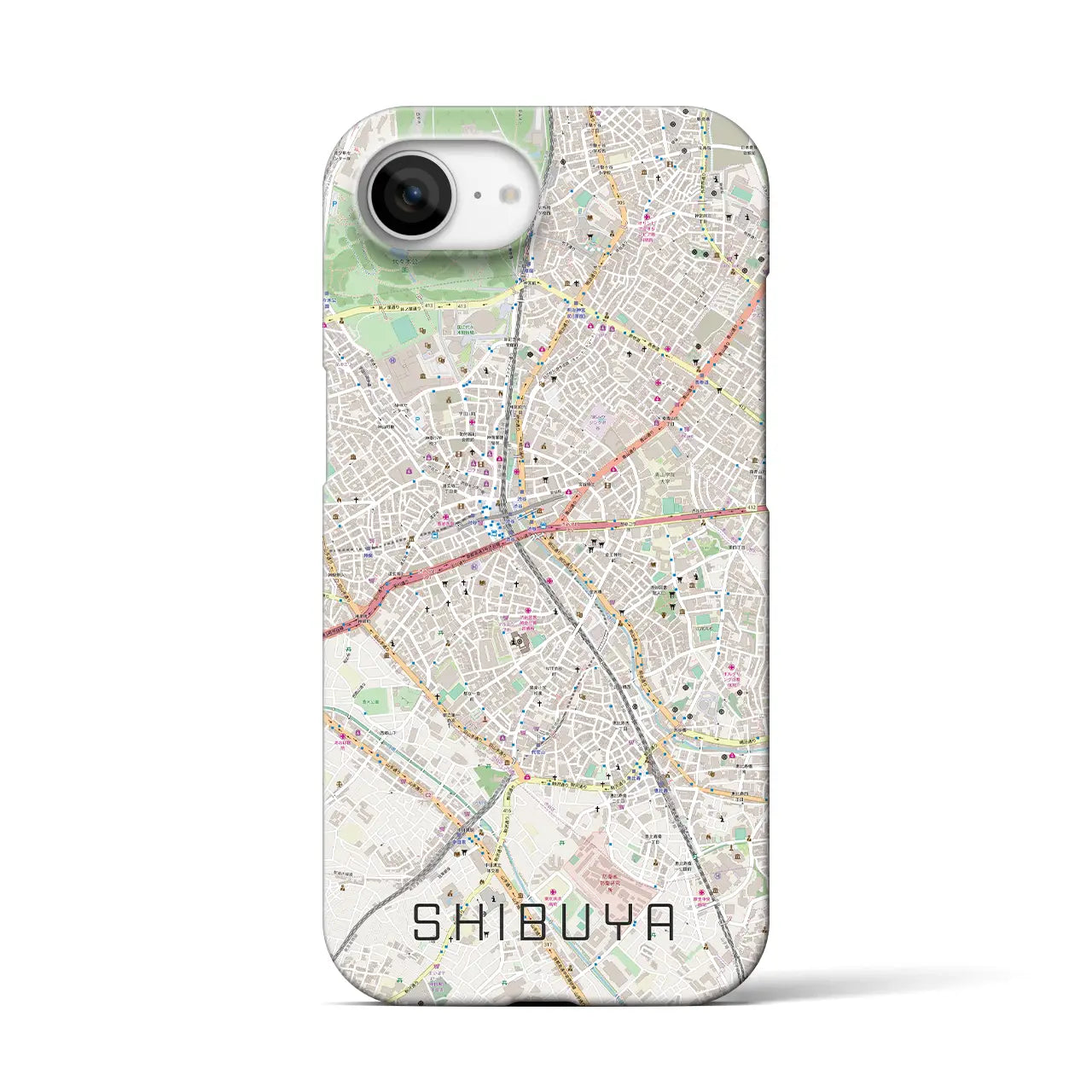 【渋谷(東京都)】地図柄iPhoneケース(バックカバータイプ)