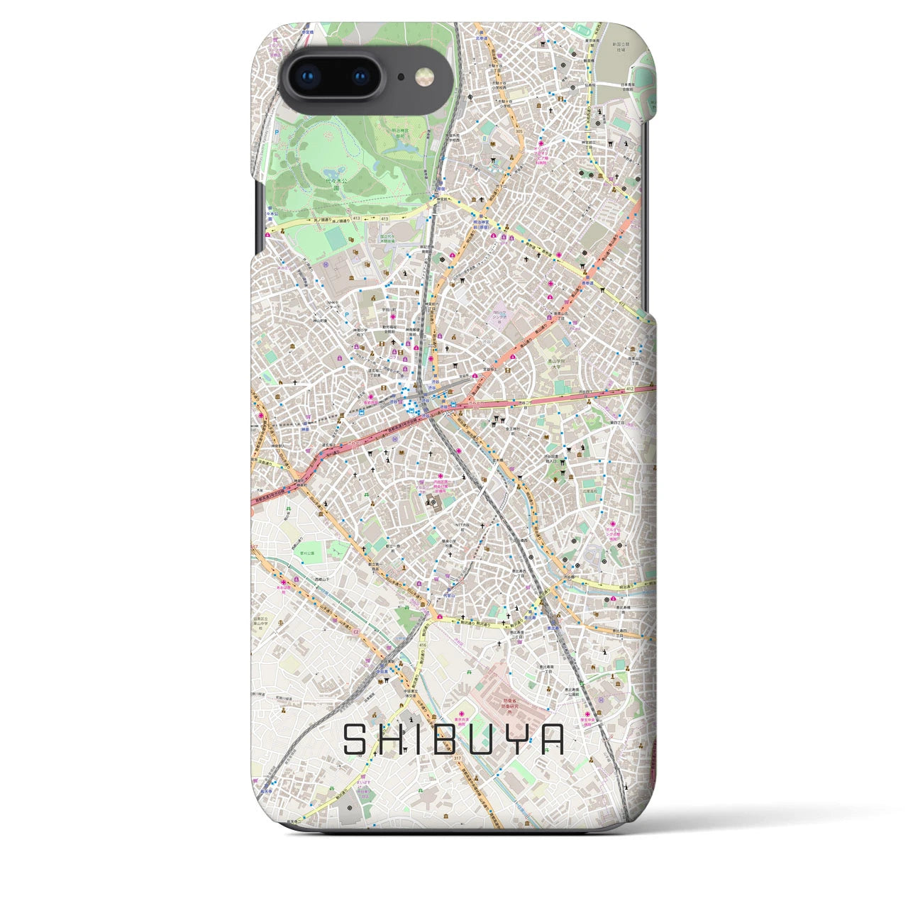 【渋谷(東京都)】地図柄iPhoneケース(バックカバータイプ)
