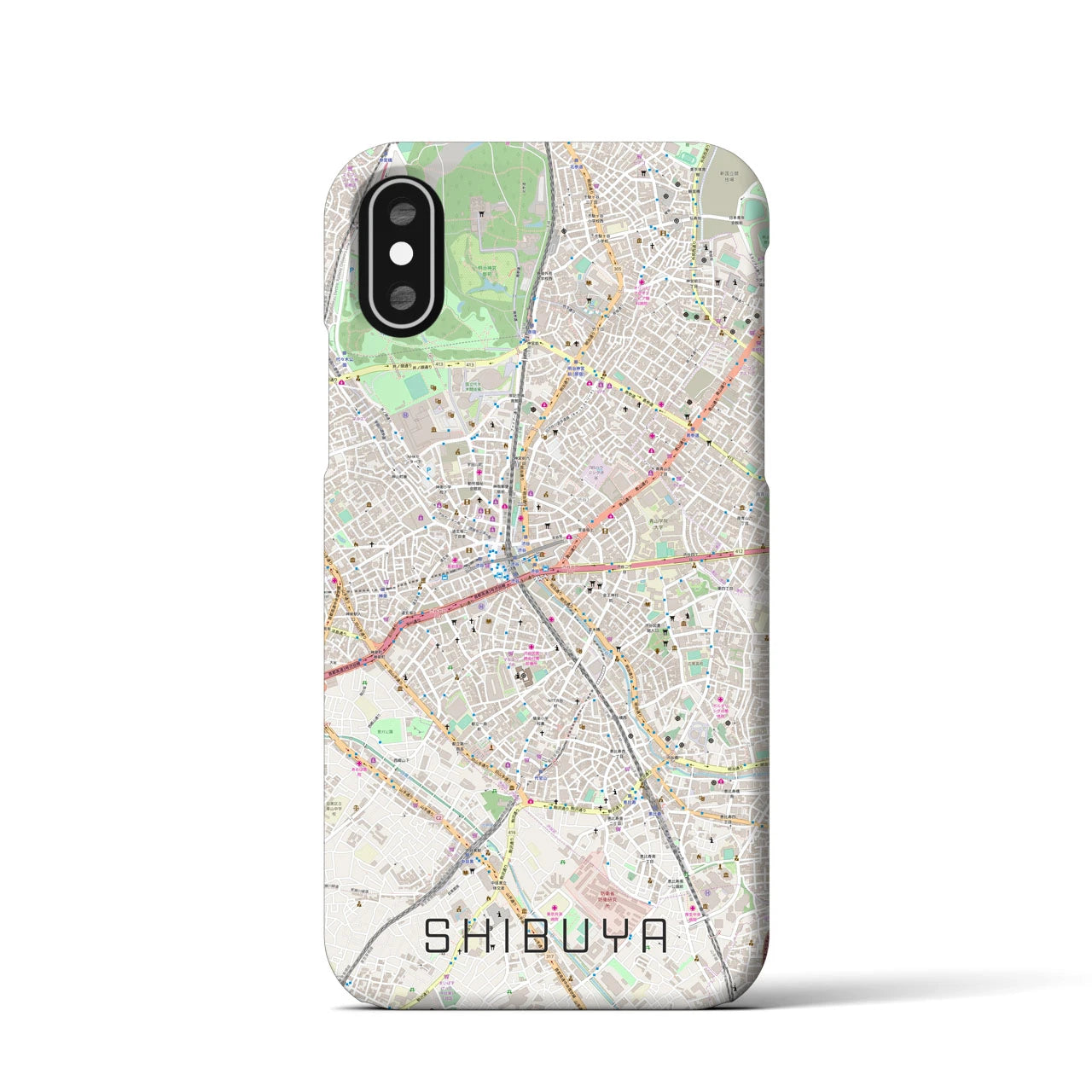 【渋谷(東京都)】地図柄iPhoneケース(バックカバータイプ)