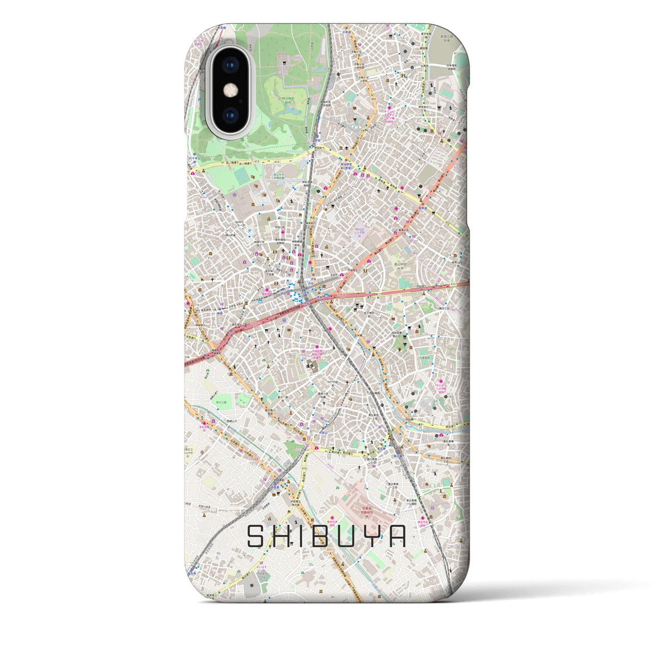 【渋谷(東京都)】地図柄iPhoneケース(バックカバータイプ)