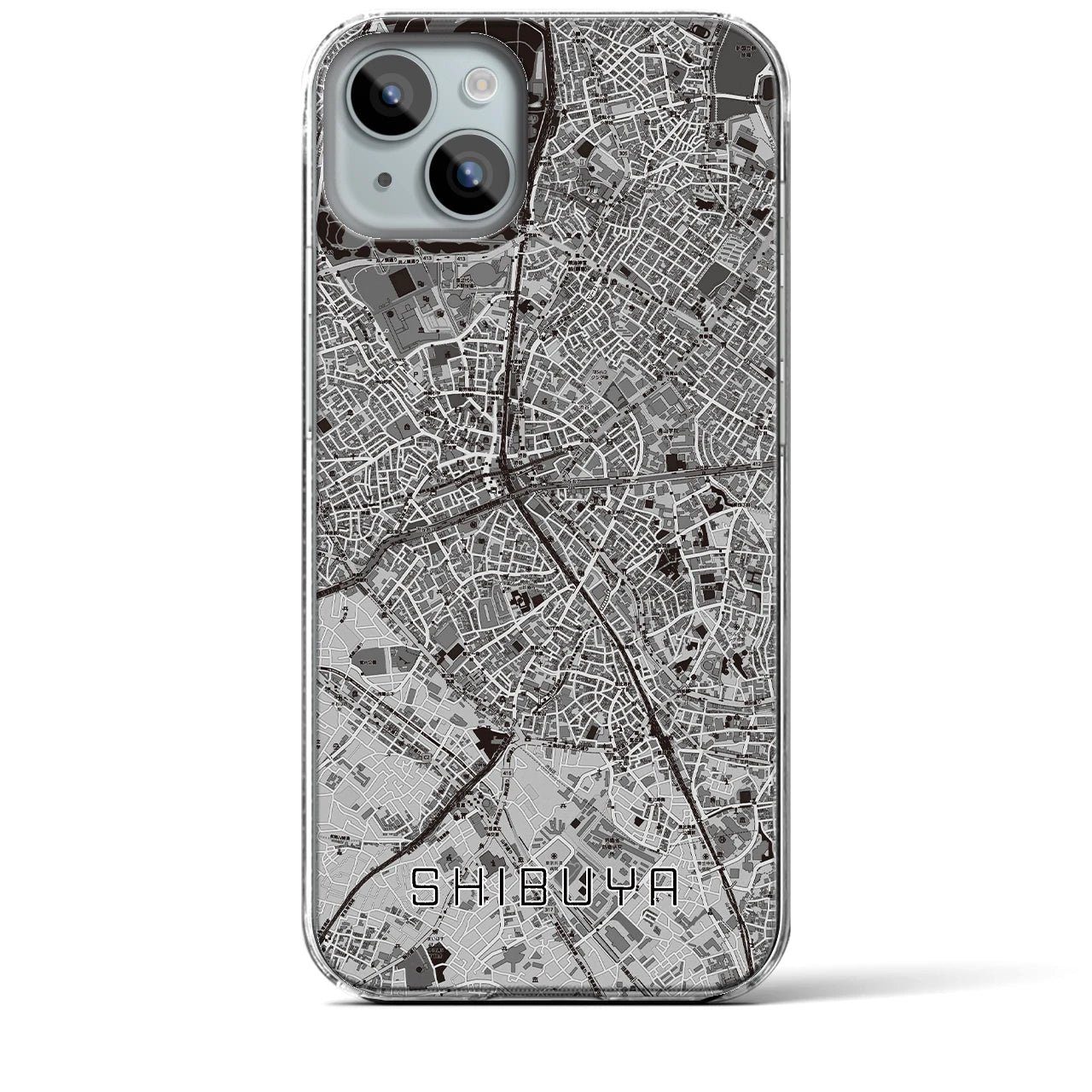 【渋谷(東京都)】地図柄iPhoneケース(クリアタイプ)