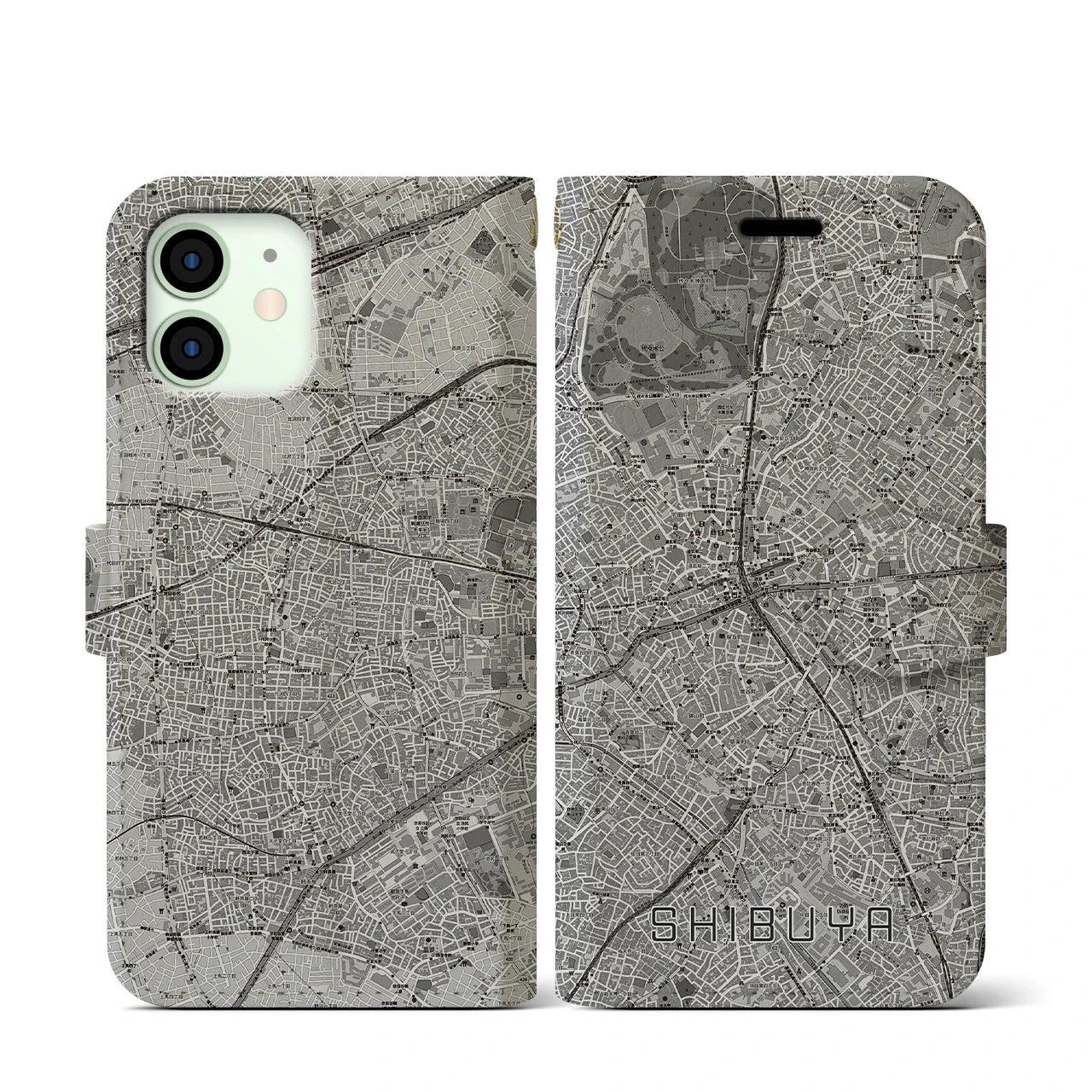 【渋谷(東京都)】地図柄iPhoneケース(手帳タイプ)