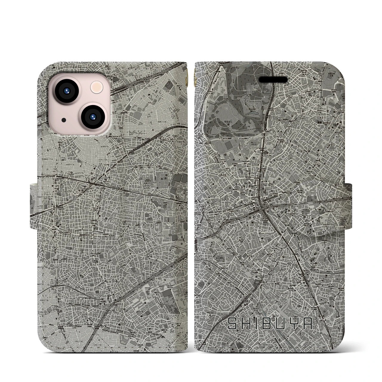 【渋谷(東京都)】地図柄iPhoneケース(手帳タイプ)