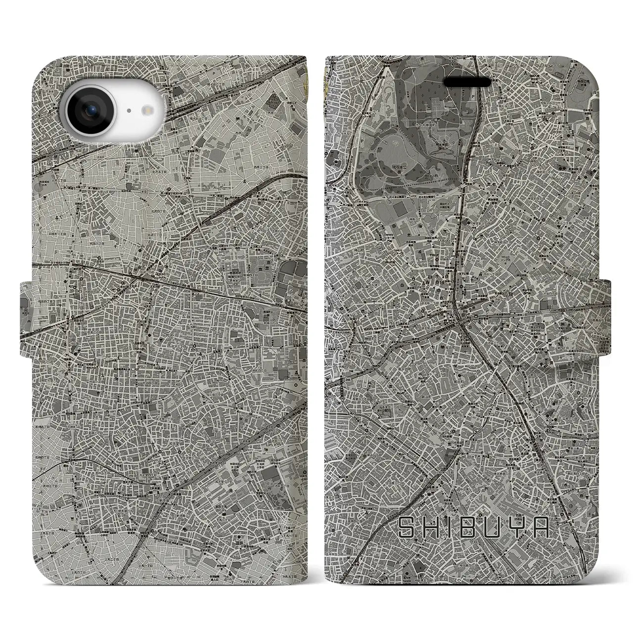 【渋谷(東京都)】地図柄iPhoneケース(手帳タイプ)