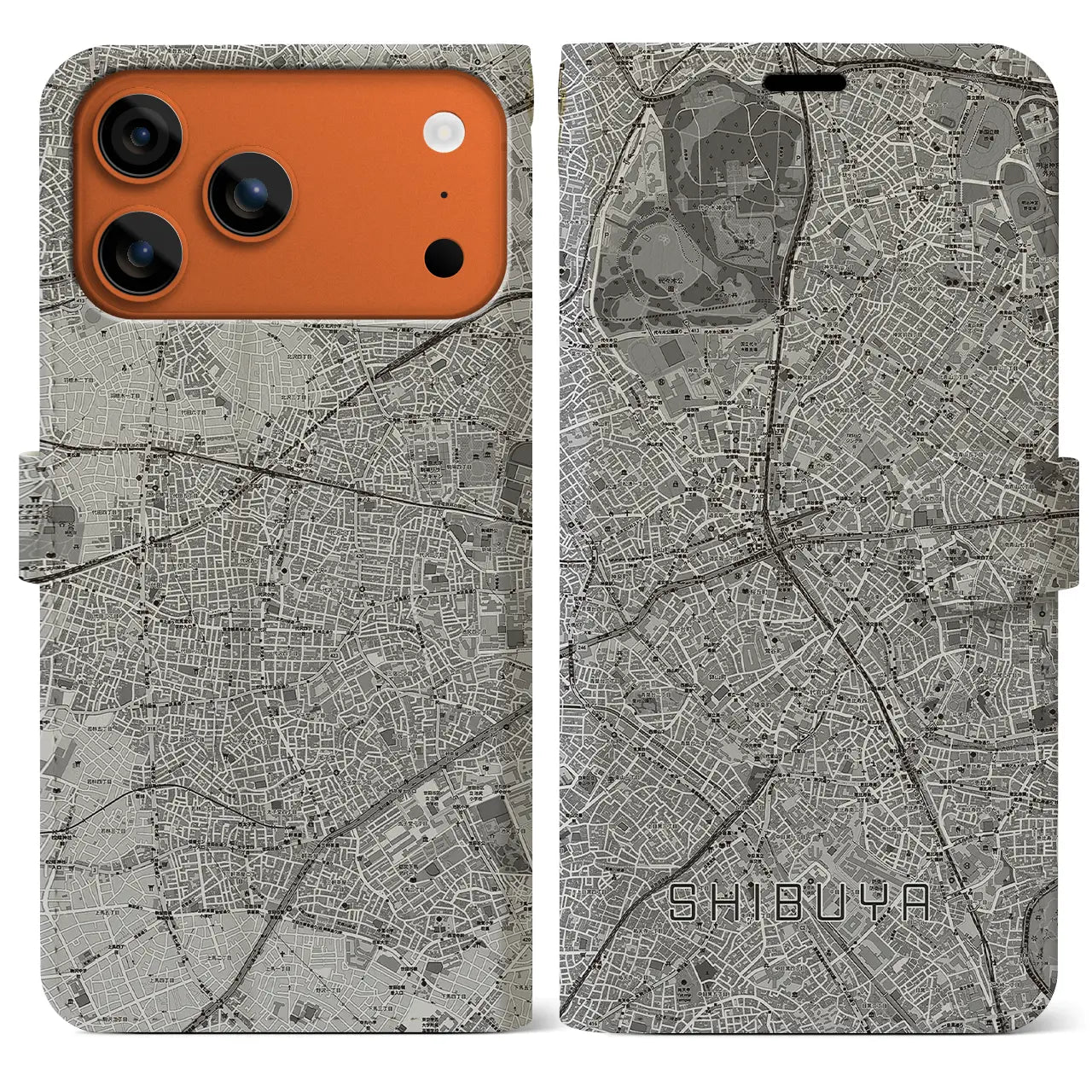 【渋谷(東京都)】地図柄iPhoneケース(手帳タイプ)