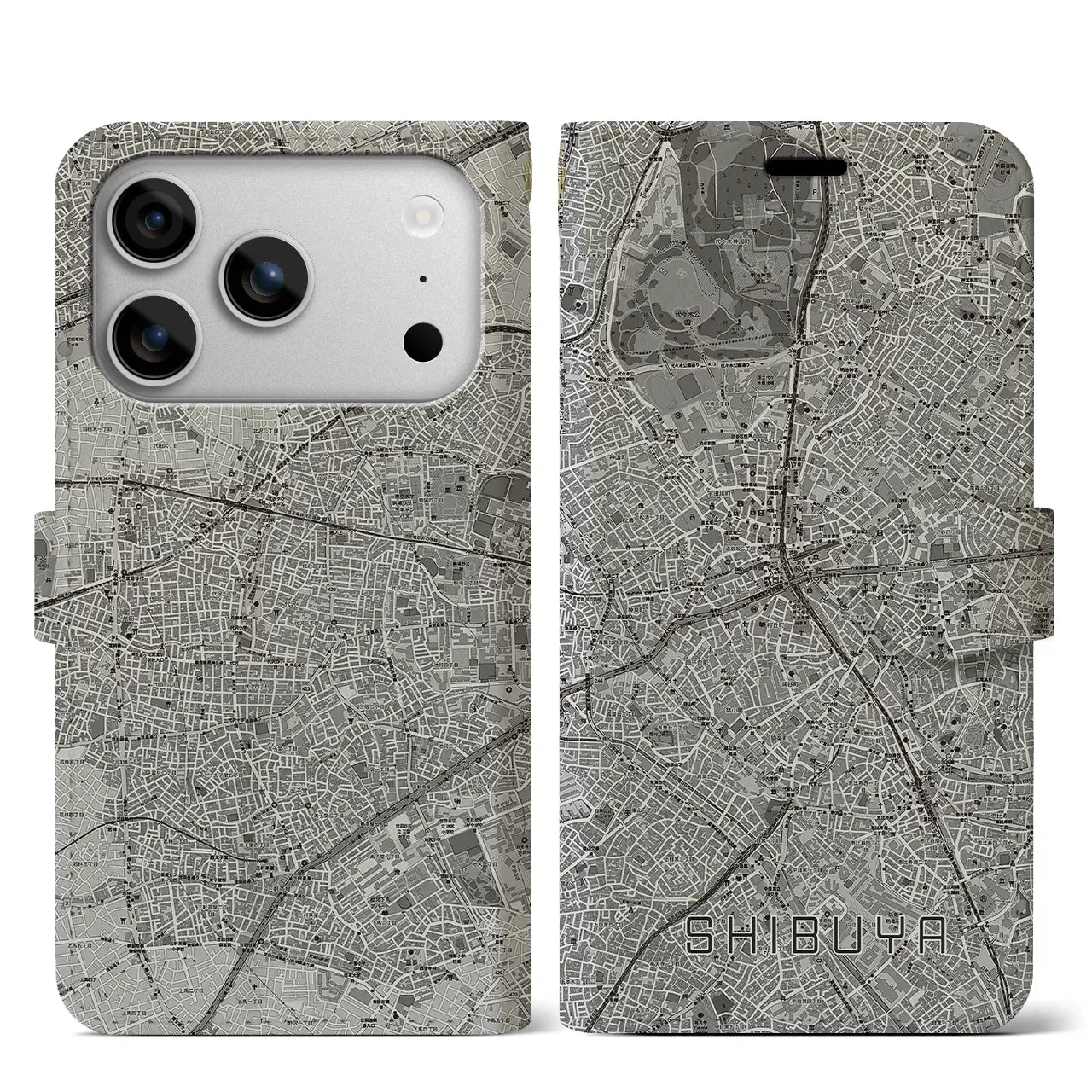 【渋谷(東京都)】地図柄iPhoneケース(手帳タイプ)