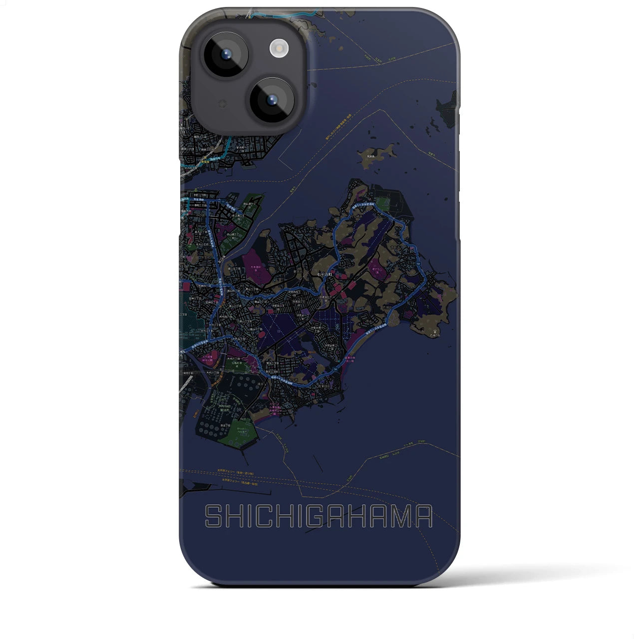 【七ヶ浜(宮城県)】地図柄iPhoneケース(バックカバータイプ)