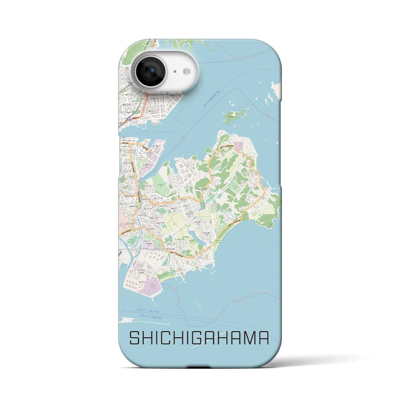 【七ヶ浜(宮城県)】地図柄iPhoneケース(バックカバータイプ)