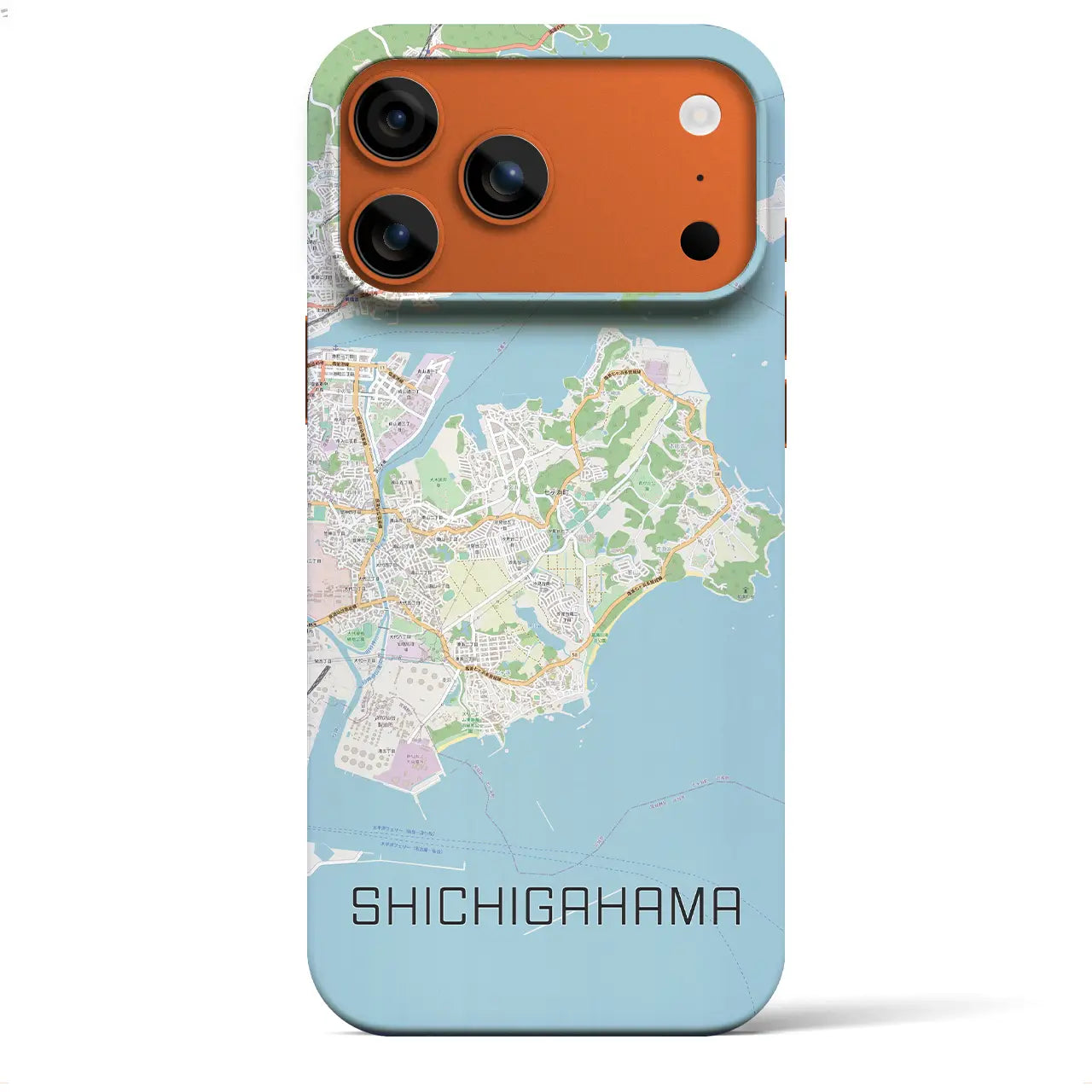 【七ヶ浜(宮城県)】地図柄iPhoneケース(バックカバータイプ)