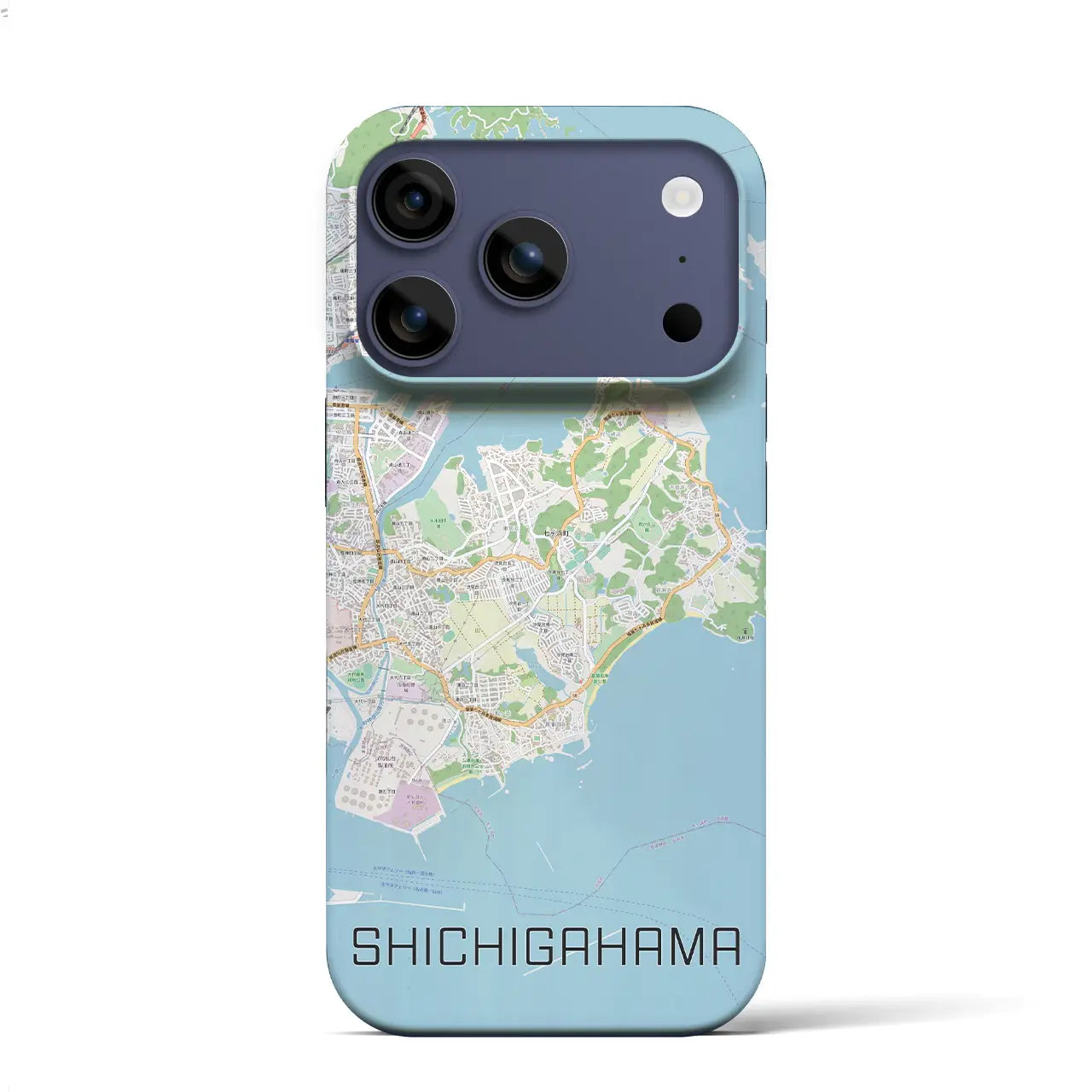 【七ヶ浜(宮城県)】地図柄iPhoneケース(バックカバータイプ)ナチュラル・iPhone 17 Pro Max 用