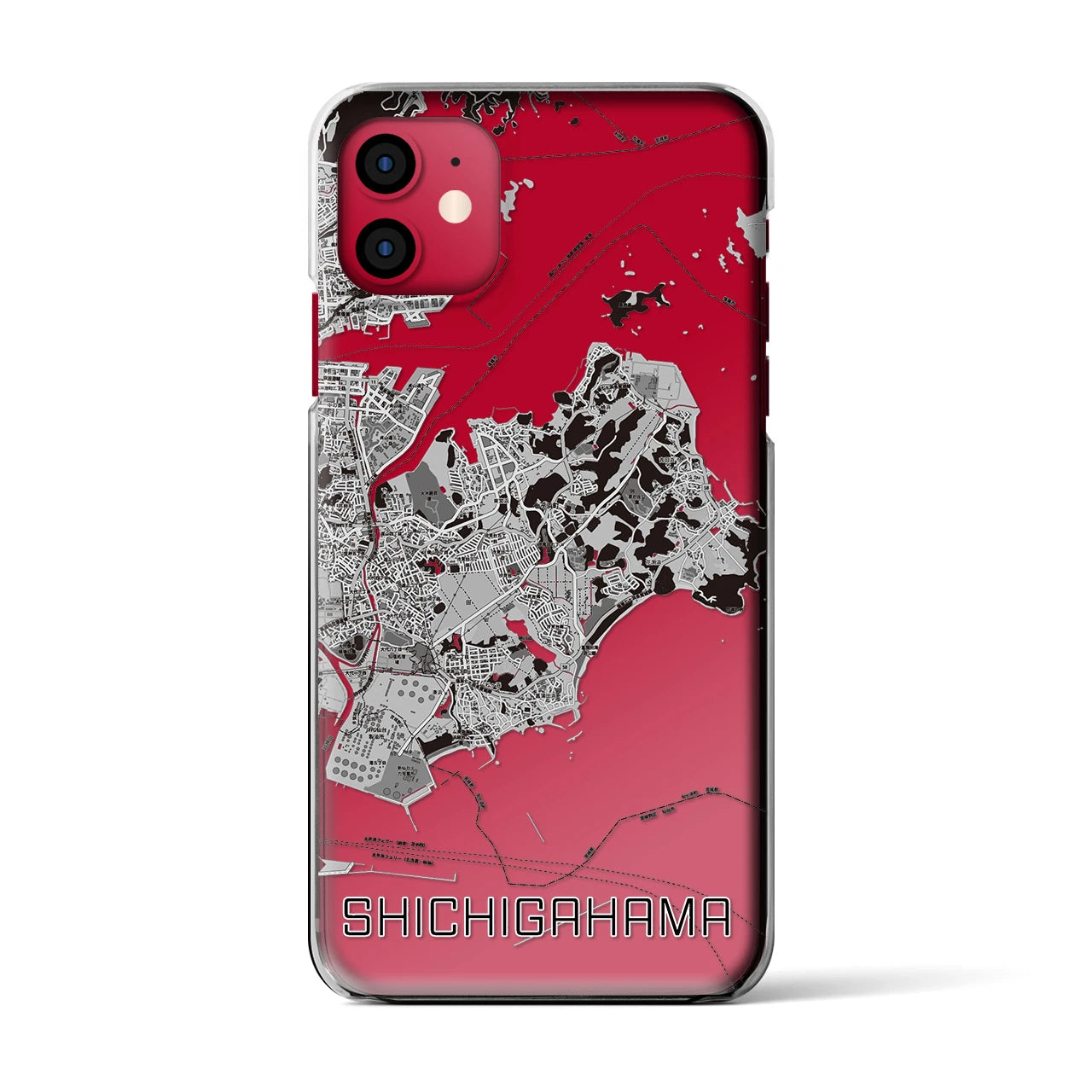 【七ヶ浜(宮城県)】地図柄iPhoneケース(クリアタイプ)