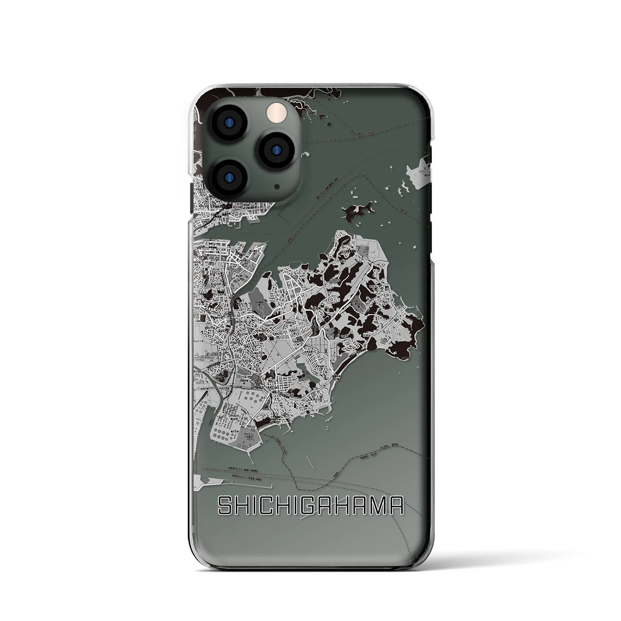 【七ヶ浜(宮城県)】地図柄iPhoneケース(クリアタイプ)