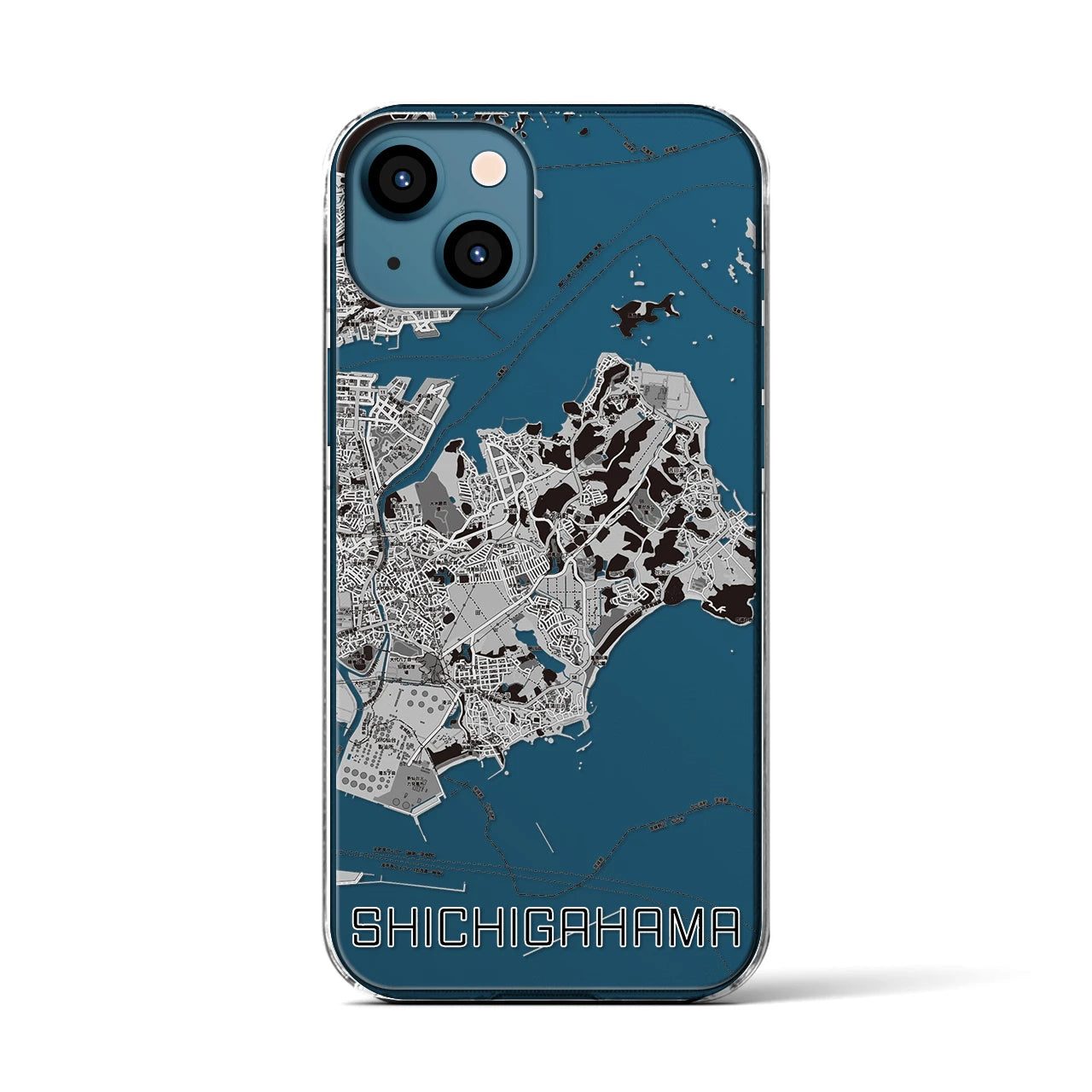 【七ヶ浜(宮城県)】地図柄iPhoneケース(クリアタイプ)