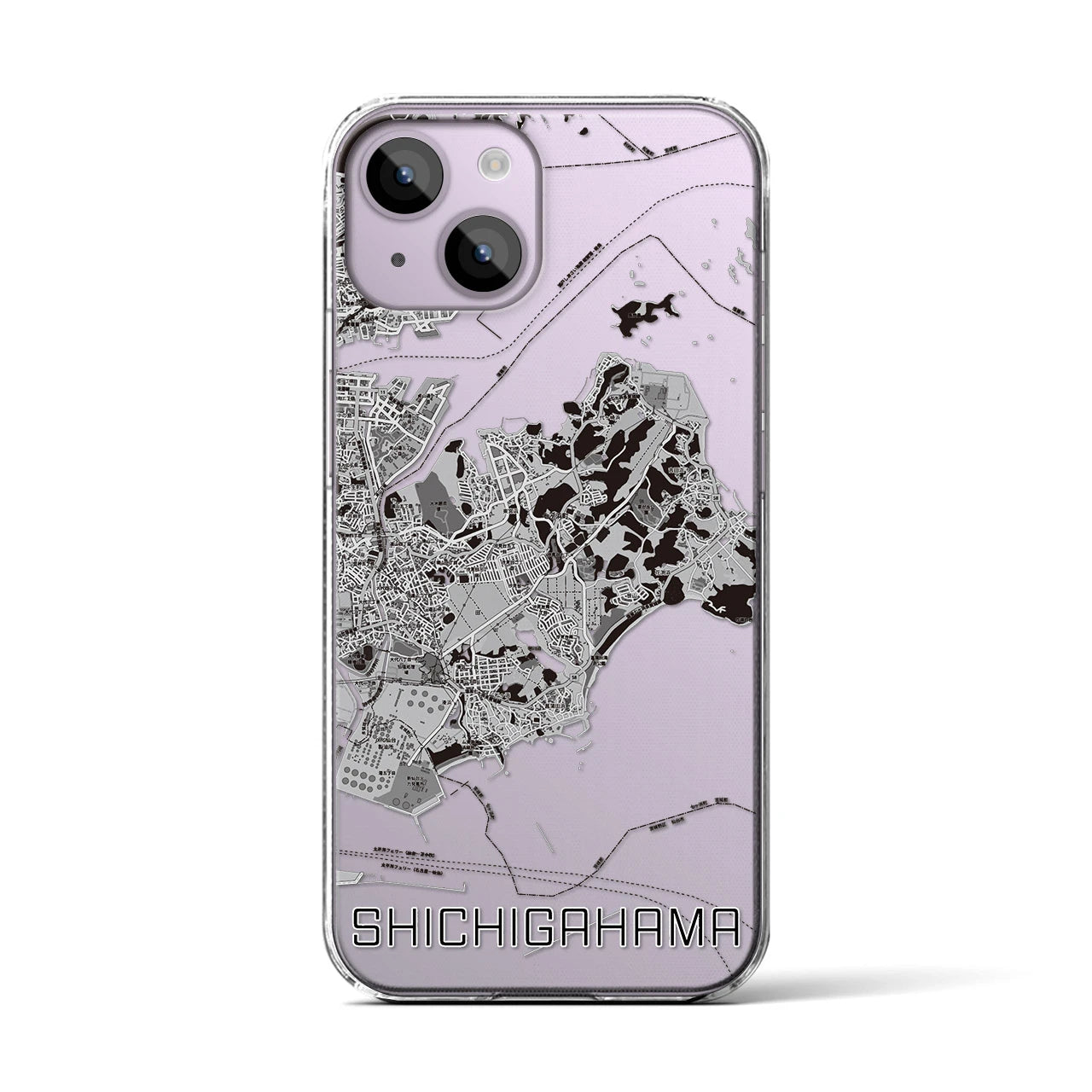 【七ヶ浜(宮城県)】地図柄iPhoneケース(クリアタイプ)