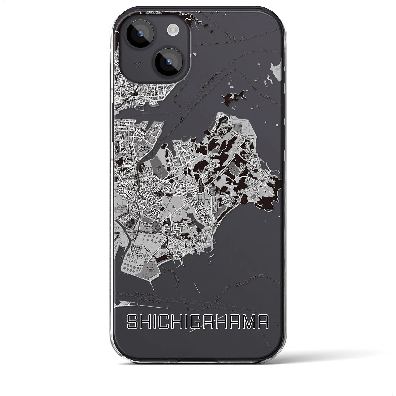 【七ヶ浜(宮城県)】地図柄iPhoneケース(クリアタイプ)