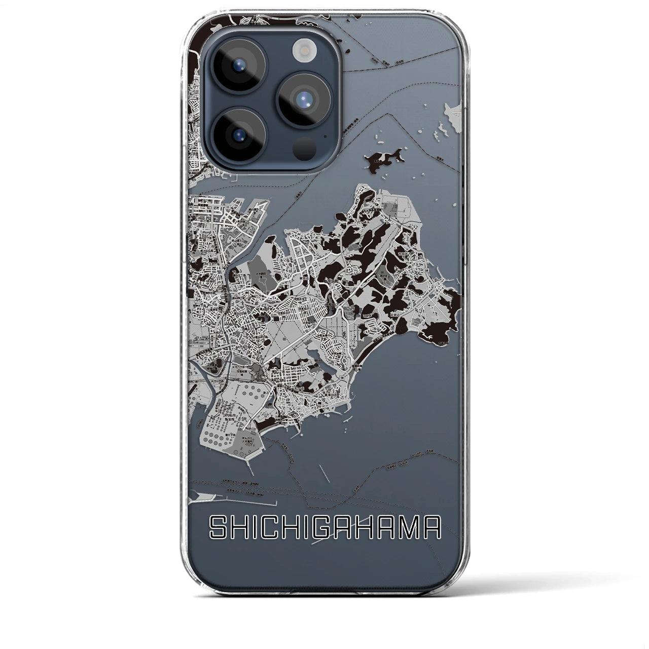 【七ヶ浜(宮城県)】地図柄iPhoneケース(クリアタイプ)