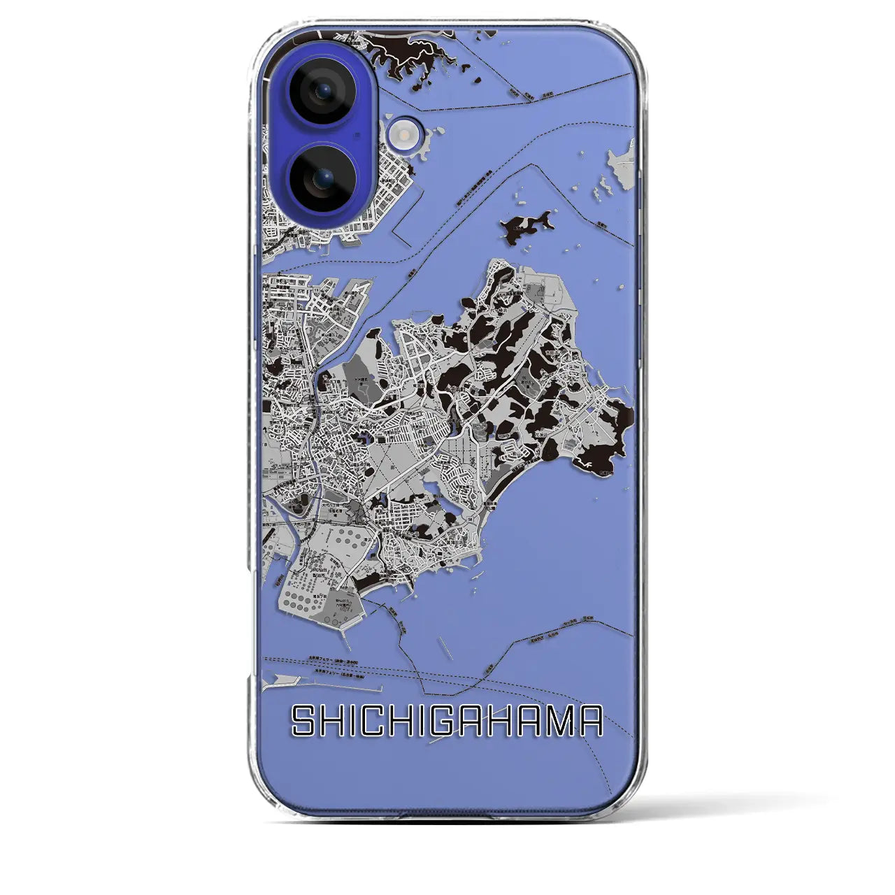 【七ヶ浜(宮城県)】地図柄iPhoneケース(クリアタイプ)