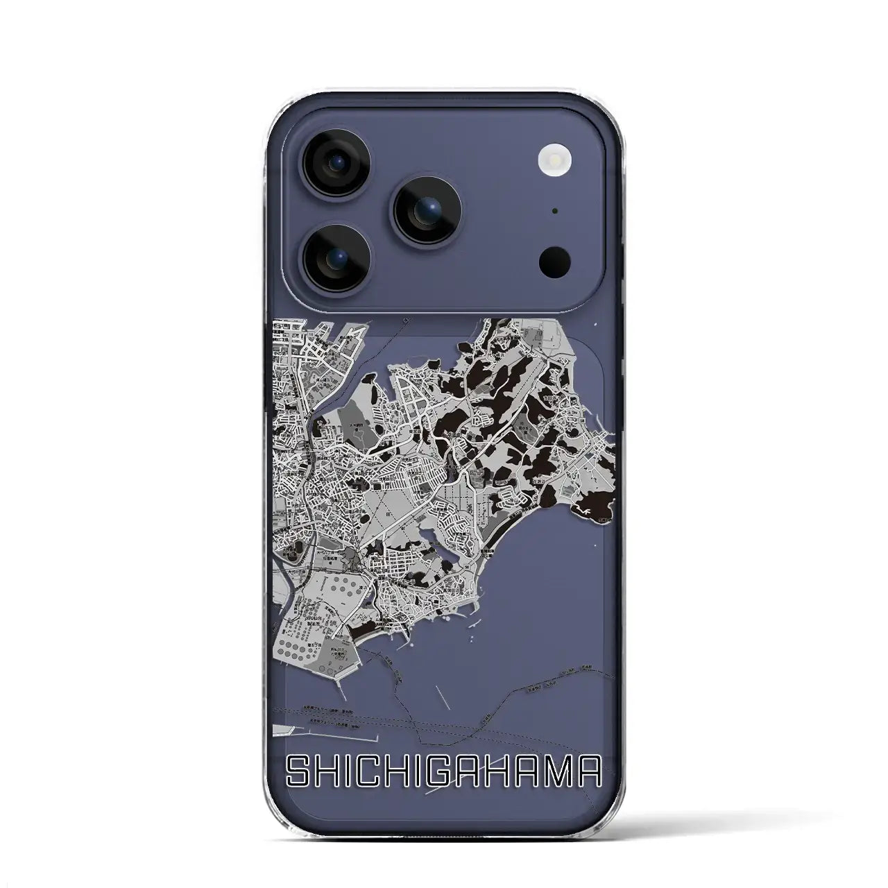 【七ヶ浜(宮城県)】地図柄iPhoneケース(クリアタイプ)