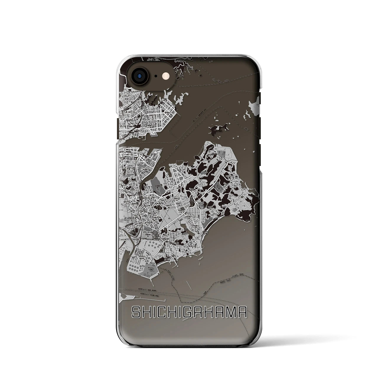 【七ヶ浜(宮城県)】地図柄iPhoneケース(クリアタイプ)