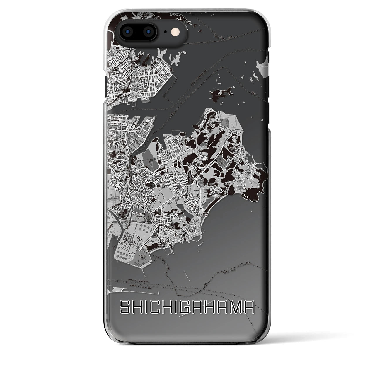 【七ヶ浜(宮城県)】地図柄iPhoneケース(クリアタイプ)