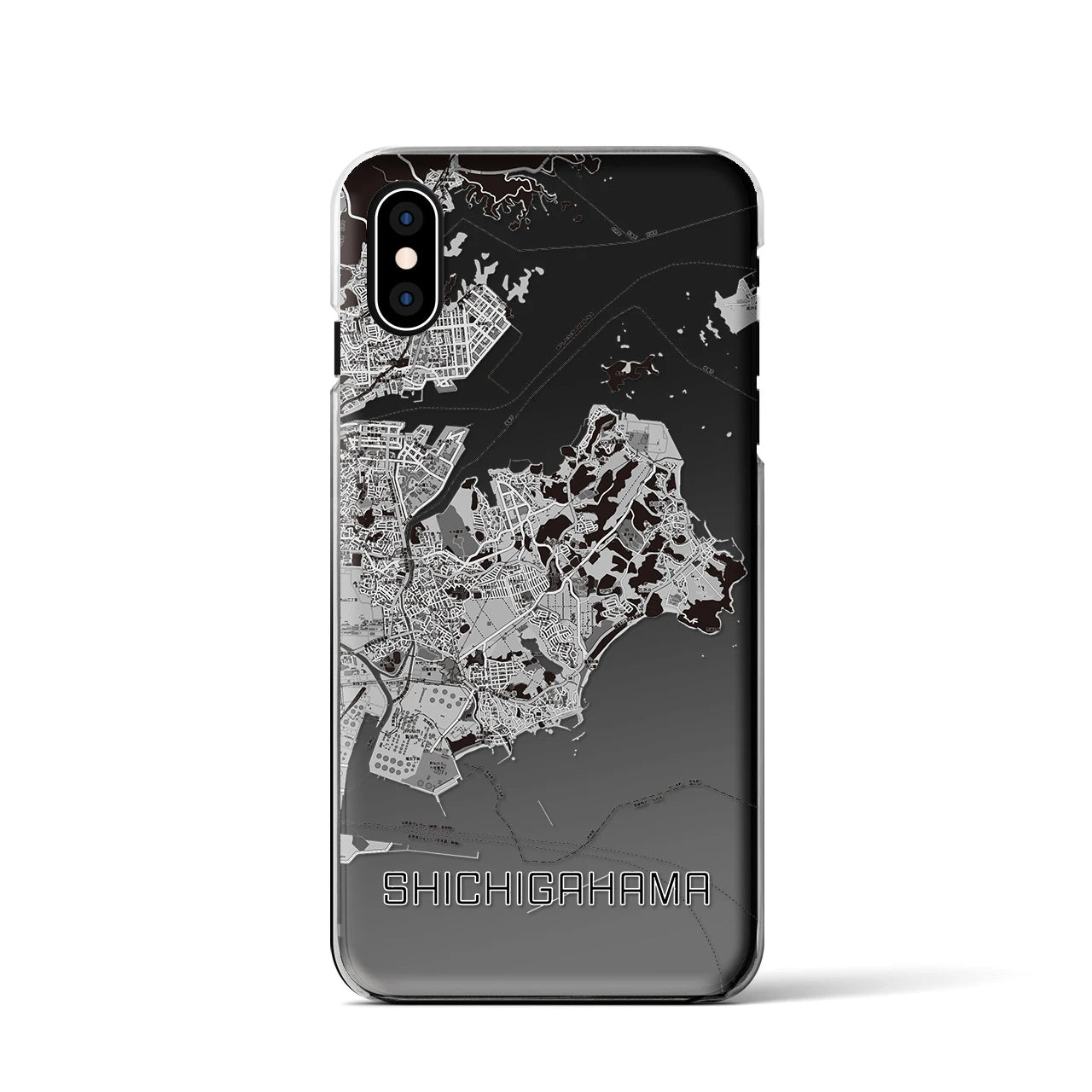 【七ヶ浜(宮城県)】地図柄iPhoneケース(クリアタイプ)