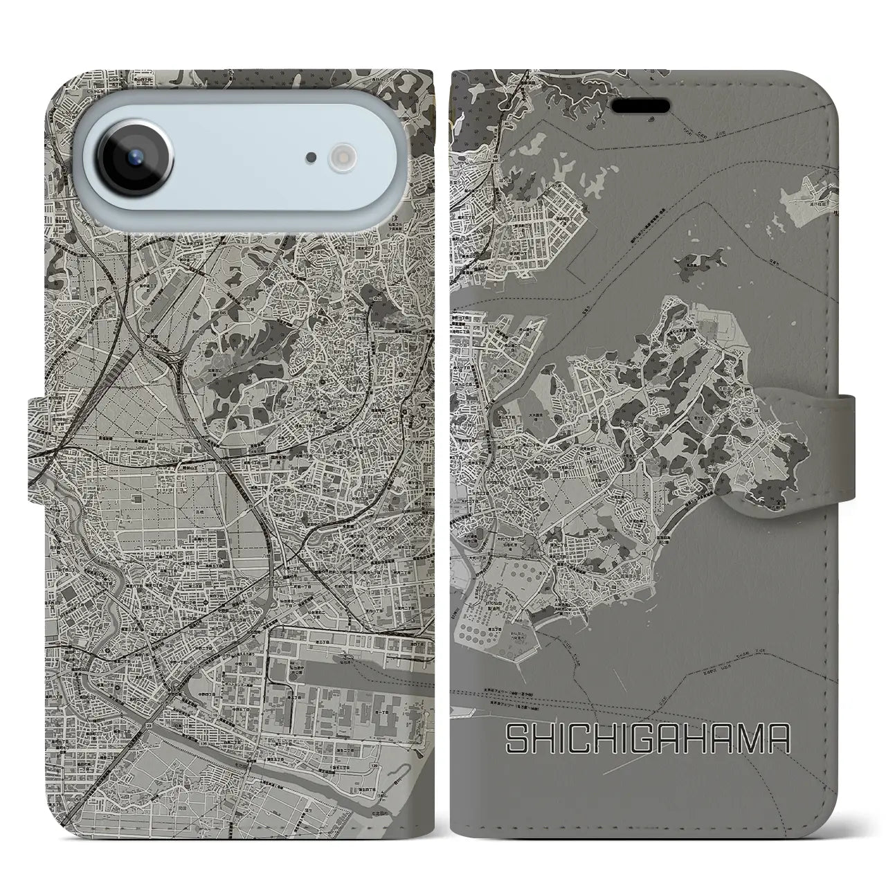 【七ヶ浜(宮城県)】地図柄iPhoneケース(手帳タイプ)