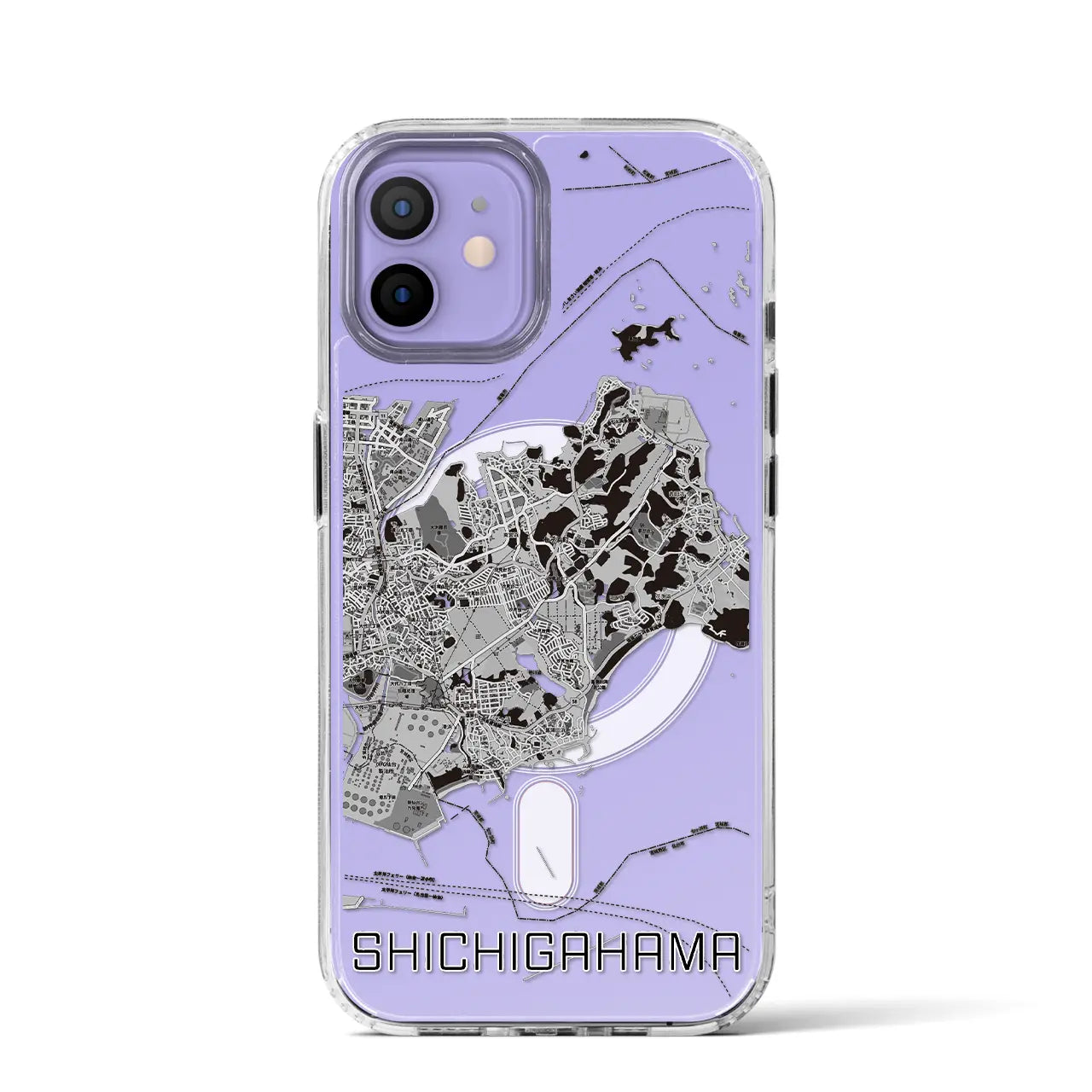 【七ヶ浜(宮城県)】地図柄iPhoneケース(MagSafeタイプ)