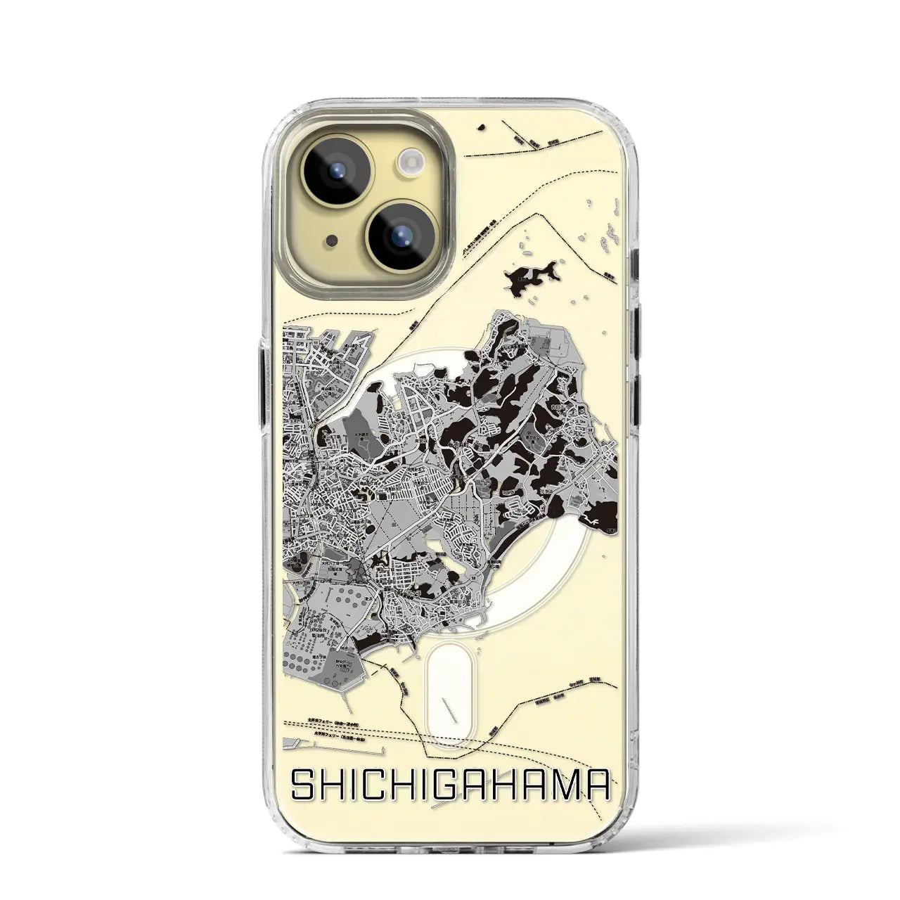 【七ヶ浜(宮城県)】地図柄iPhoneケース(MagSafeタイプ)