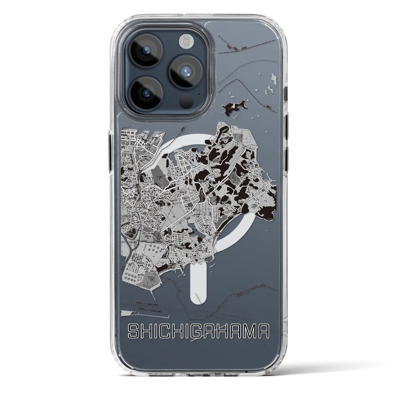 【七ヶ浜(宮城県)】地図柄iPhoneケース(MagSafeタイプ)