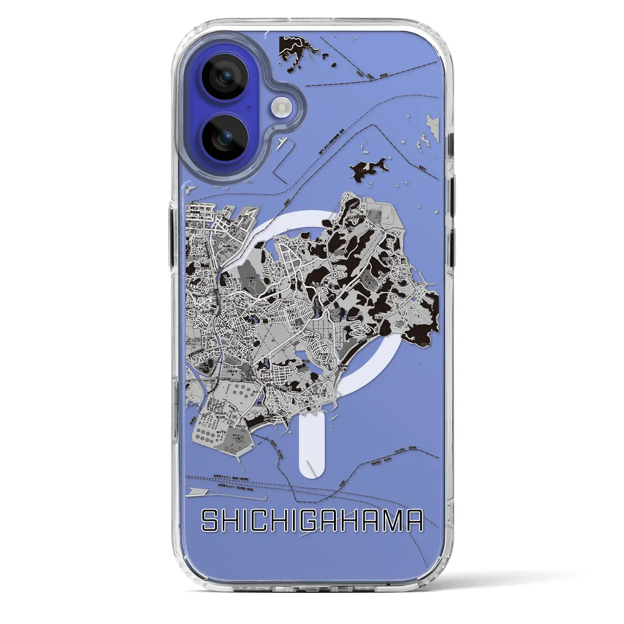 【七ヶ浜(宮城県)】地図柄iPhoneケース(MagSafeタイプ)