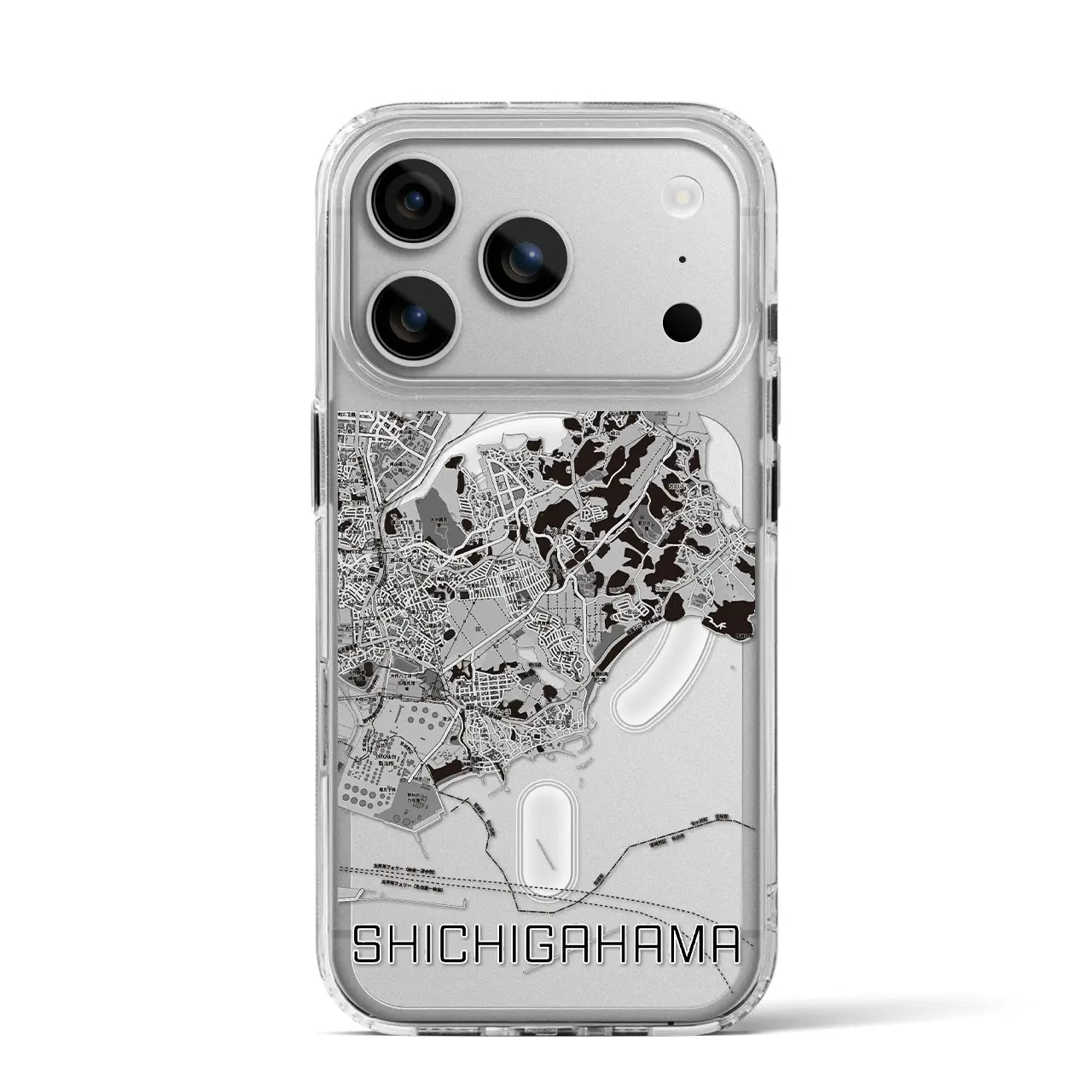 【七ヶ浜(宮城県)】地図柄iPhoneケース(MagSafeタイプ)