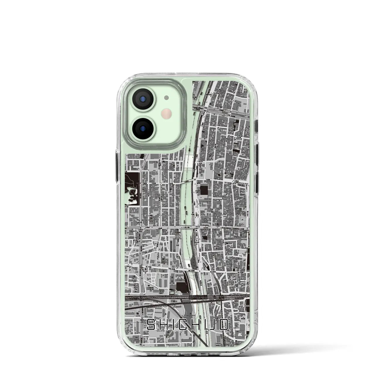 【七条(京都府)】地図柄iPhoneケース(MagSafeタイプ)