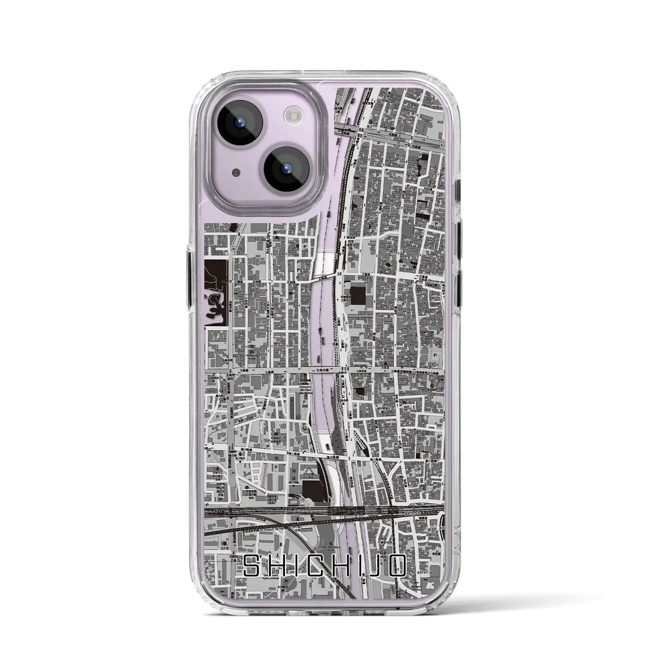 【七条(京都府)】地図柄iPhoneケース(MagSafeタイプ)