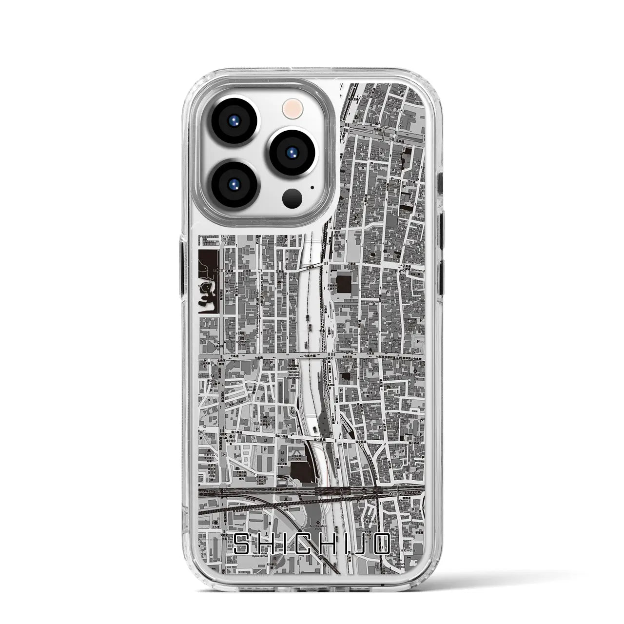 【七条(京都府)】地図柄iPhoneケース(MagSafeタイプ)