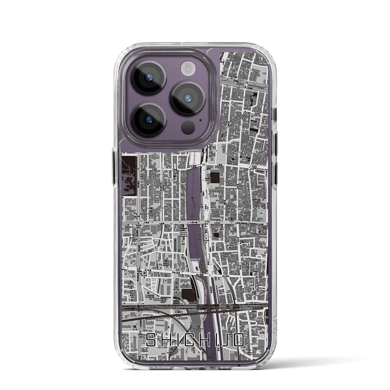 【七条(京都府)】地図柄iPhoneケース(MagSafeタイプ)