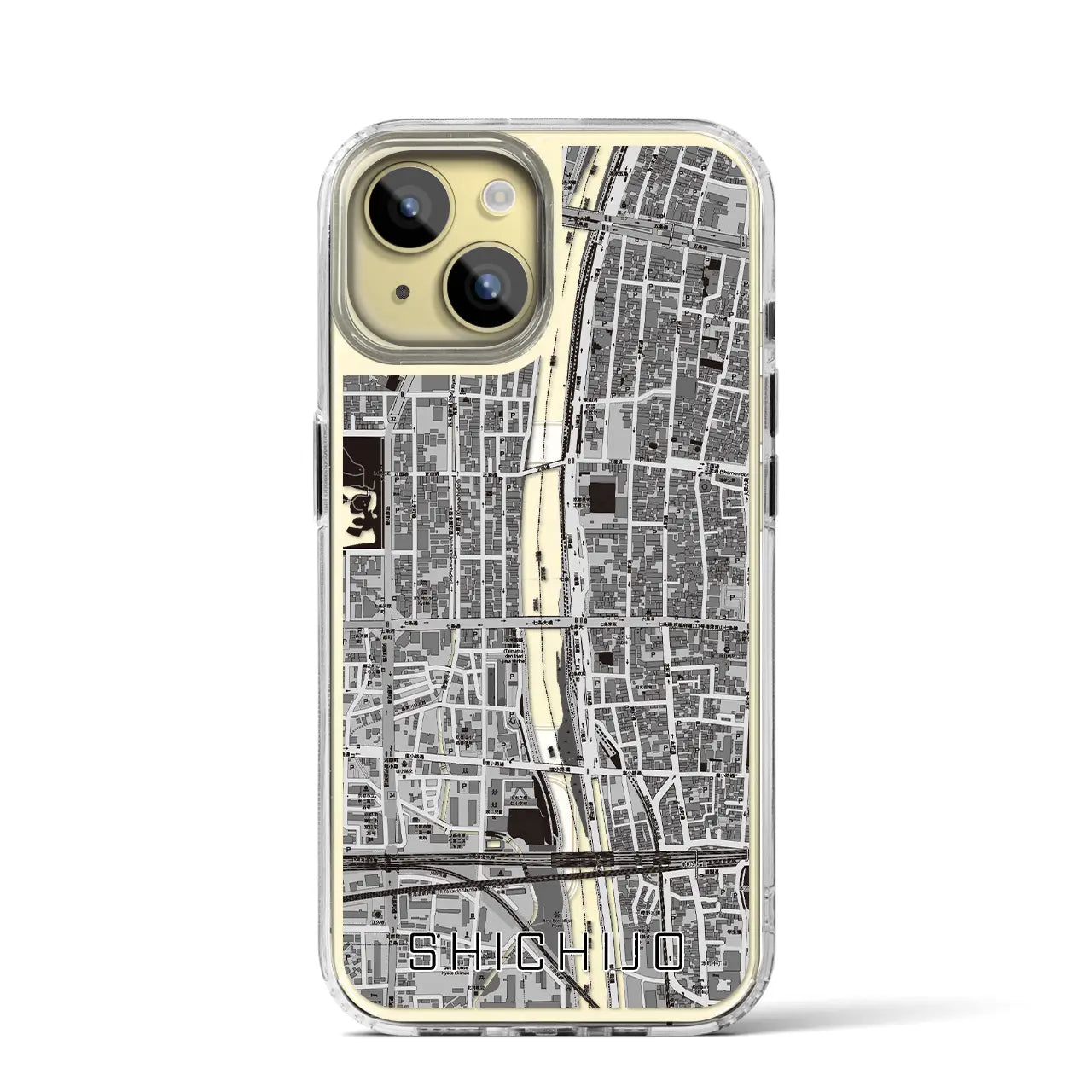 【七条(京都府)】地図柄iPhoneケース(MagSafeタイプ)